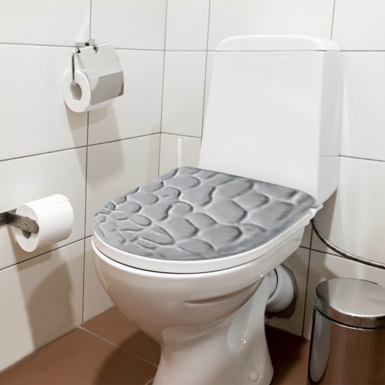 Kdkad Bathroom Rugs Sets 4 Piece, Non Slip Memory Foam Bathroom Rugs, Machine Wash Bathroom Mat Set, Water Absorbent Bath Rug Set for Tub, Toilet and Floor As Show L - Image 6