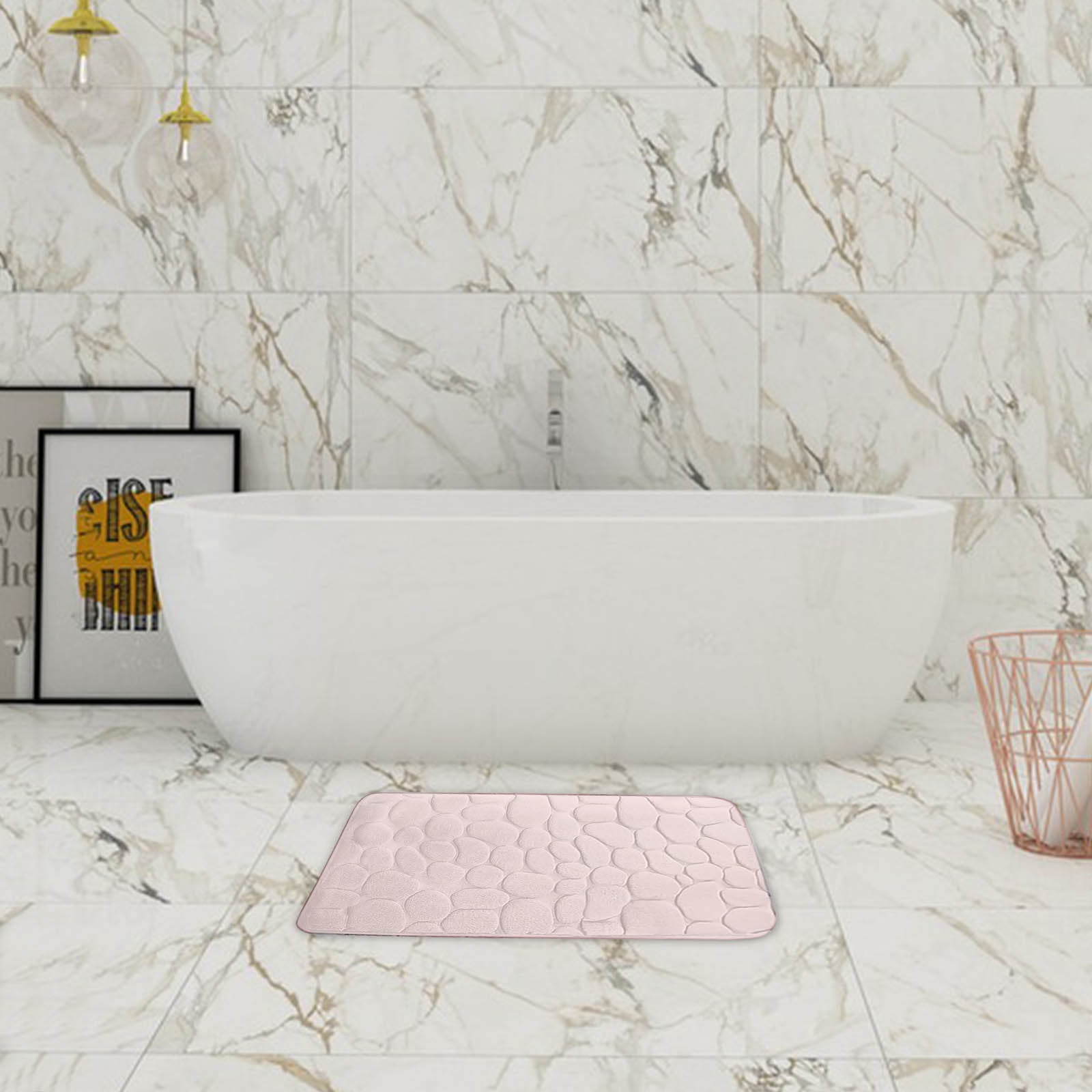 Kdkad Bathroom Rugs Sets 4 Piece, Non Slip Memory Foam Bathroom Rugs, Machine Wash Bathroom Mat Set, Water Absorbent Bath Rug Set for Tub, Toilet and Floor As Show M - Image 5