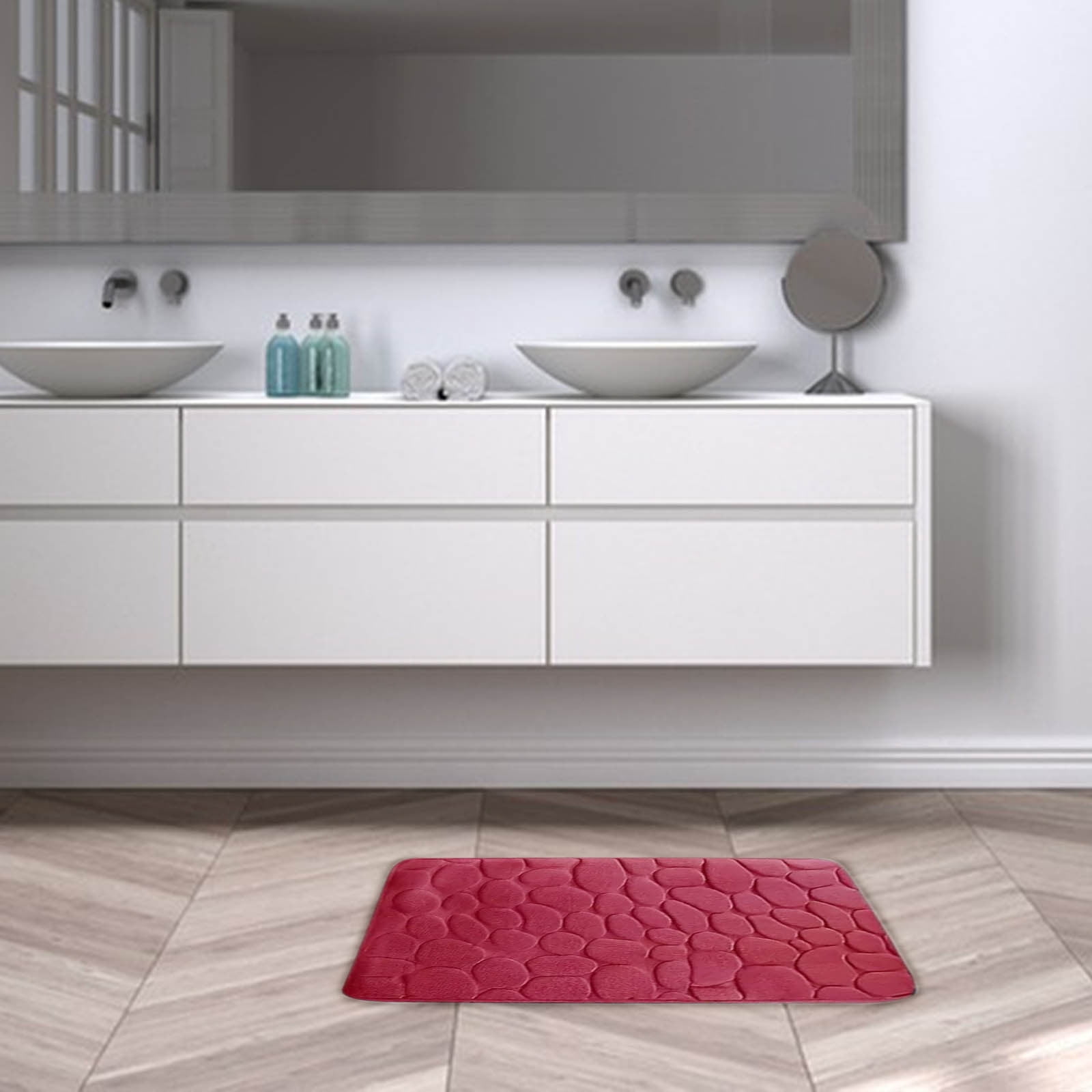 Kdkad Bathroom Rugs Sets 4 Piece, Non Slip Memory Foam Bathroom Rugs, Machine Wash Bathroom Mat Set, Water Absorbent Bath Rug Set for Tub, Toilet and Floor As Show N - Image 7
