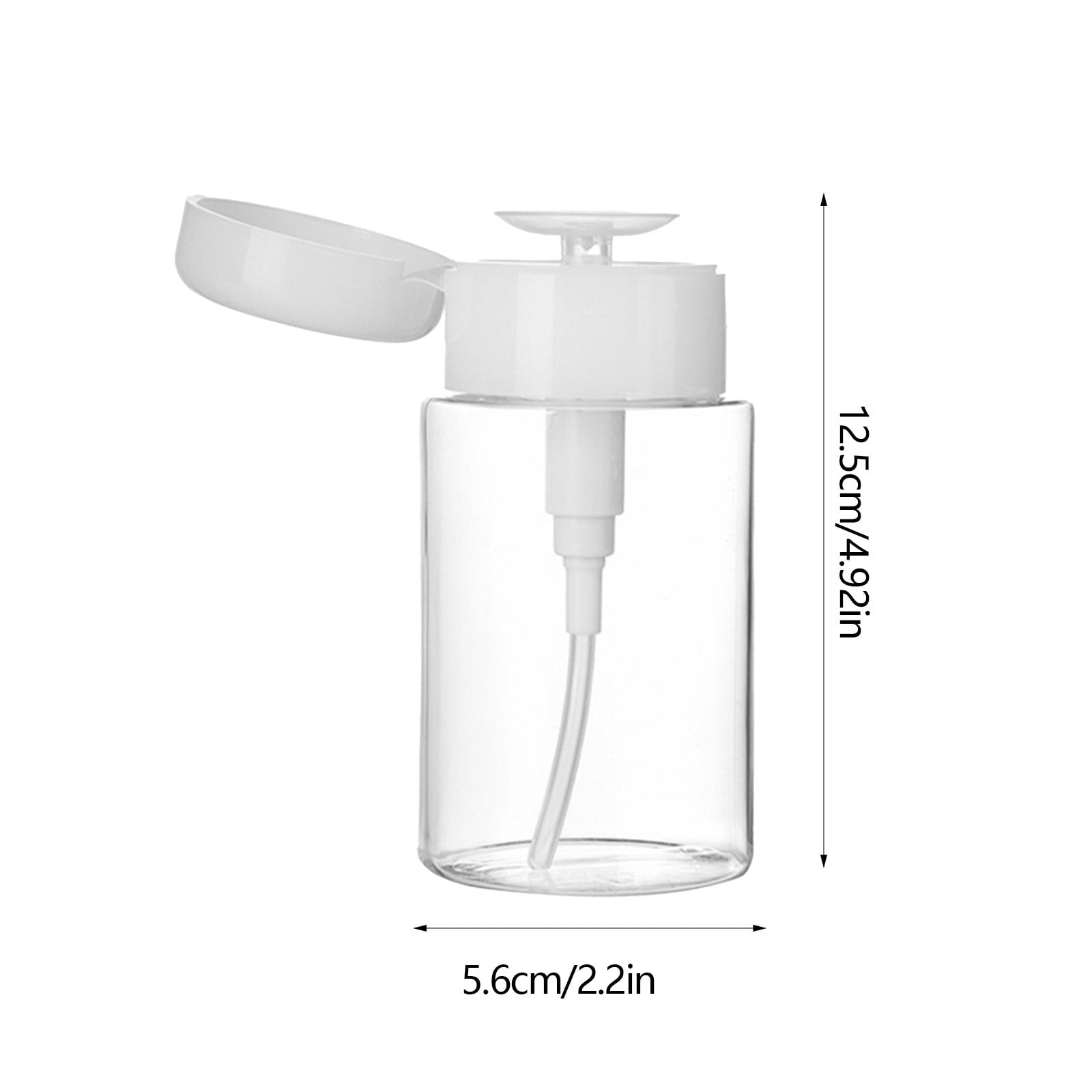 Darzheoy Push Down Pump Dispenser Empty Push Top Bottles Containers for Nail Polish Makeup Remover Micellar Water Facial Toner 200ML Clear - Image 2