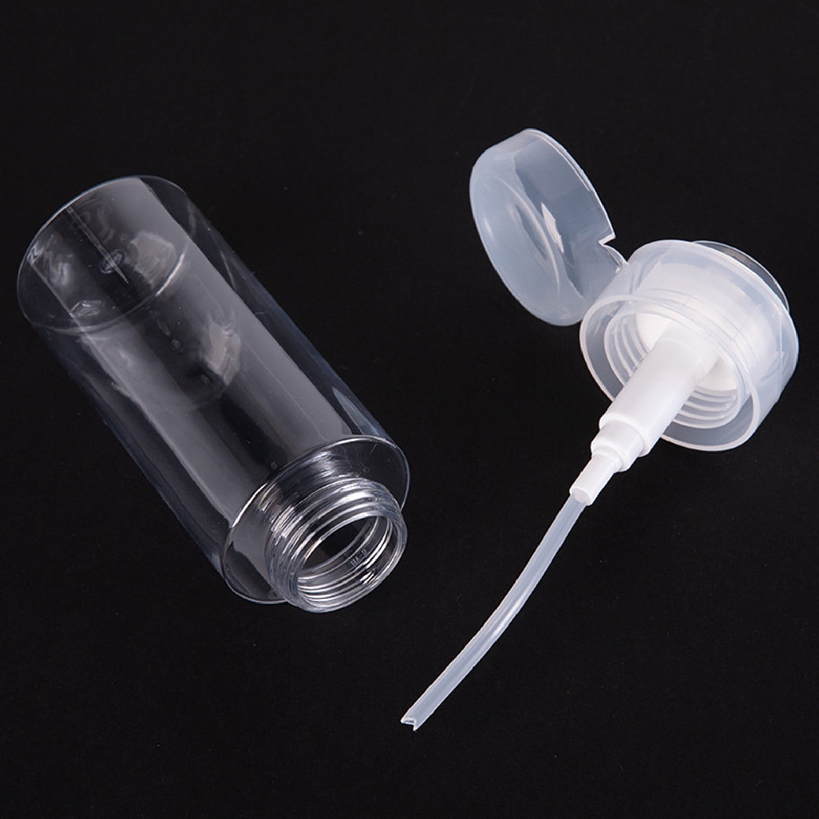 Darzheoy Push Down Pump Dispenser Empty Push Top Bottles Containers for Nail Polish Makeup Remover Micellar Water Facial Toner 200ML Clear - Image 6