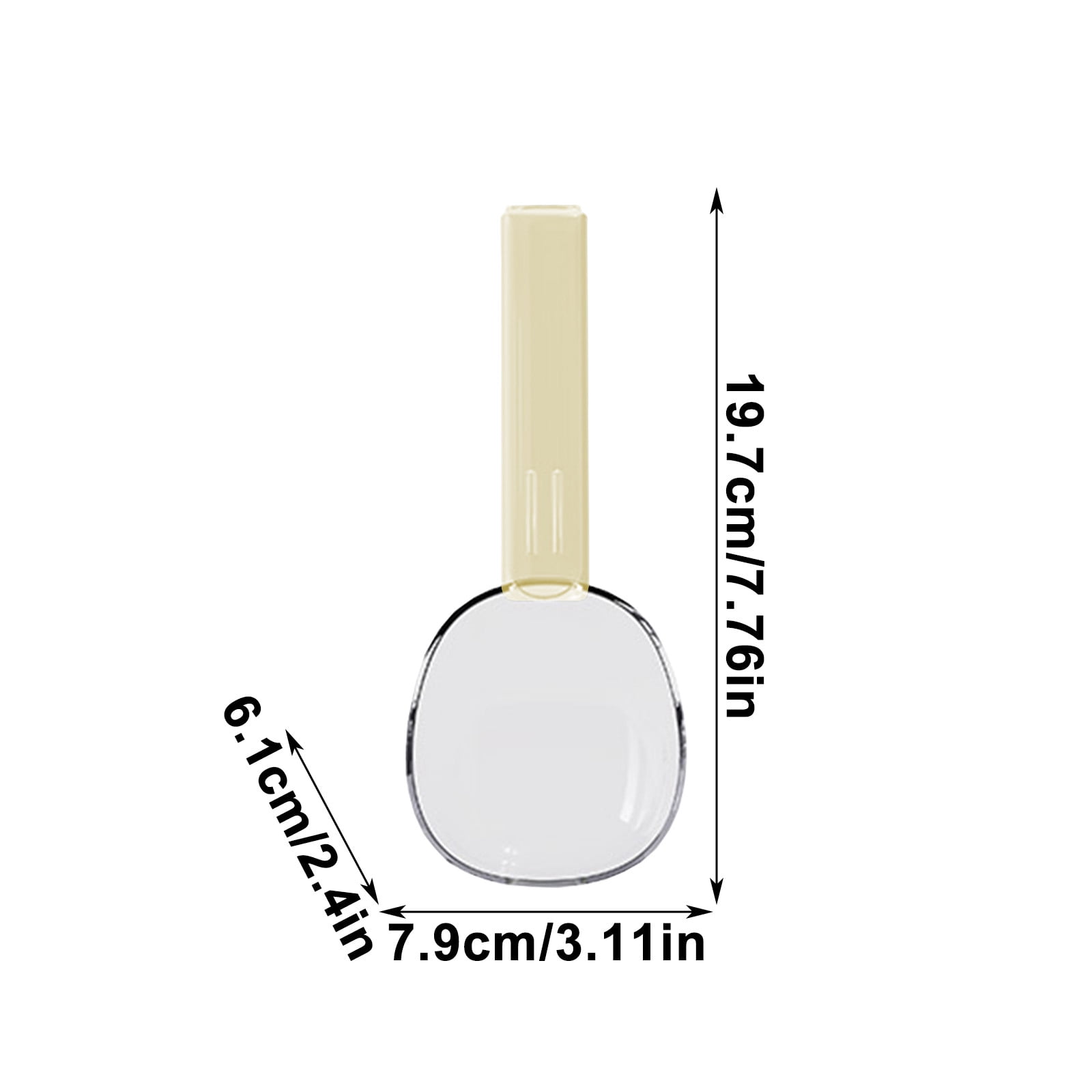 Darzheoy Flour Scoops for Canisters, Grain Scoop Measuring Cups, Food-Safe Kitchen Utensils, Multi-Purpose Flour Scoop for Canisters, Rice Spoon Beige - Image 2