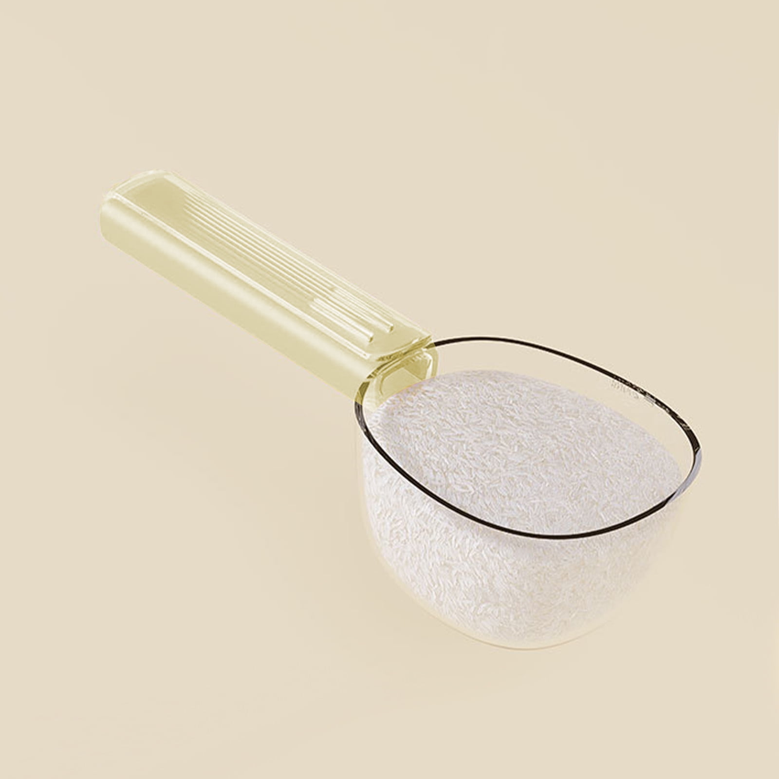 Darzheoy Flour Scoops for Canisters, Grain Scoop Measuring Cups, Food-Safe Kitchen Utensils, Multi-Purpose Flour Scoop for Canisters, Rice Spoon Beige - Image 6