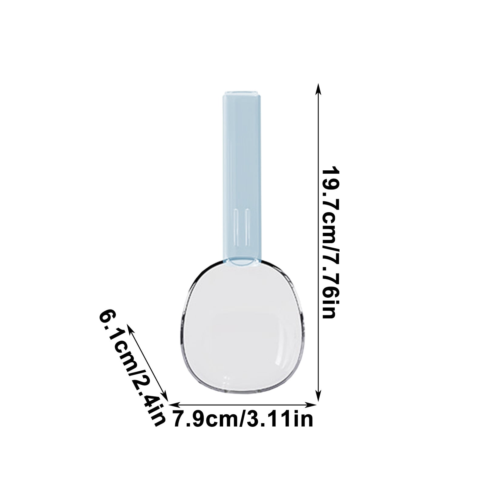 Darzheoy Flour Scoops for Canisters, Grain Scoop Measuring Cups, Food-Safe Kitchen Utensils, Multi-Purpose Flour Scoop for Canisters, Rice Spoon Blue - Image 2