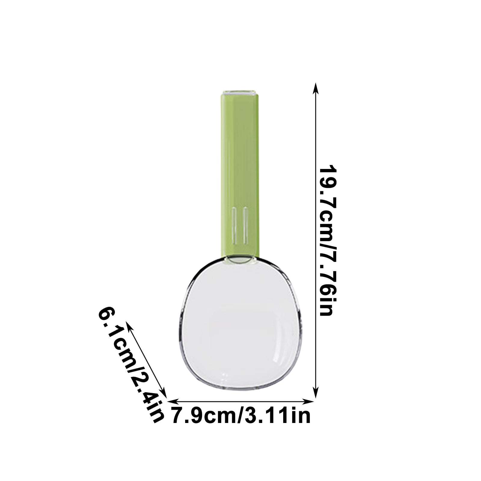 Darzheoy Flour Scoops for Canisters, Grain Scoop Measuring Cups, Food-Safe Kitchen Utensils, Multi-Purpose Flour Scoop for Canisters, Rice Spoon Green - Image 2