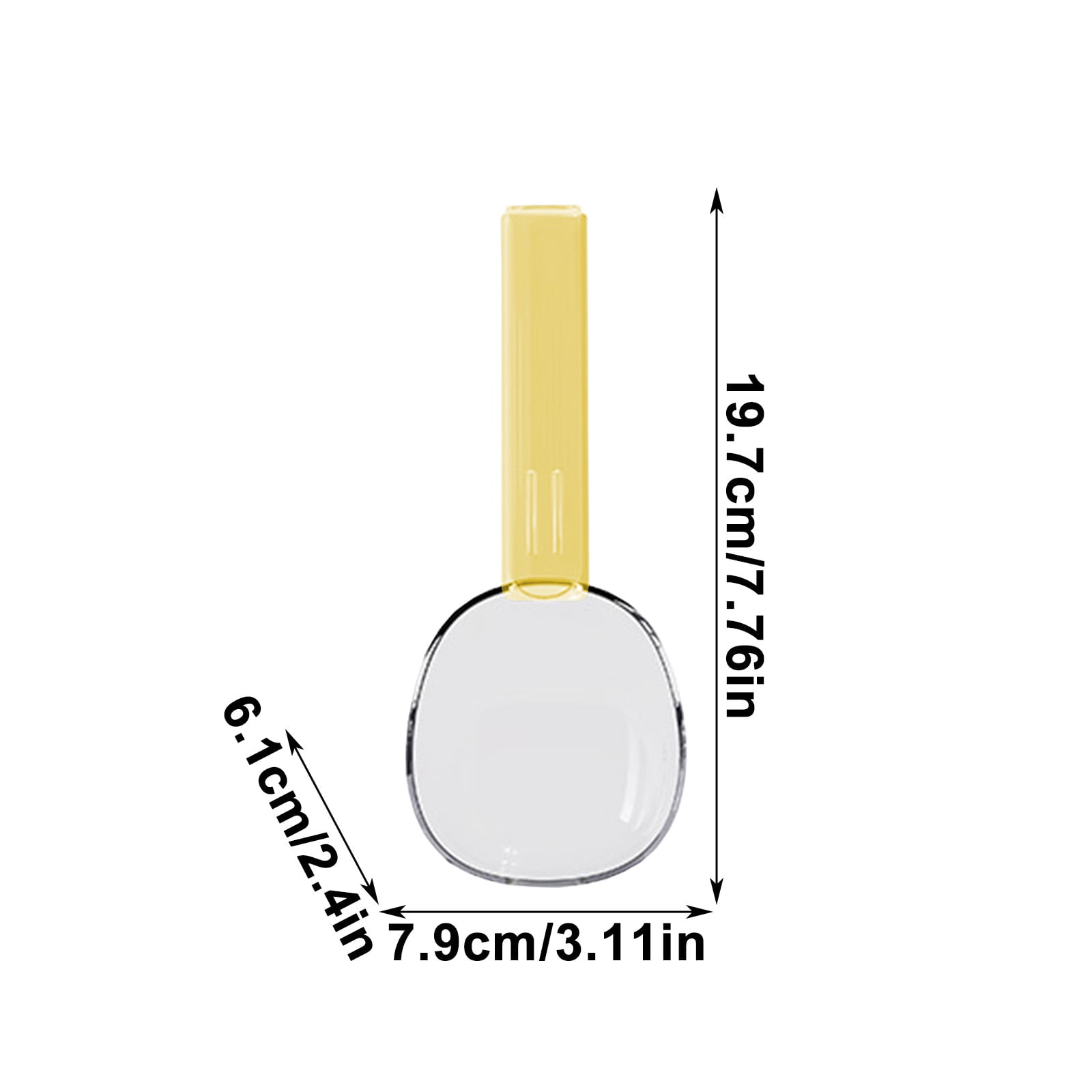 Darzheoy Flour Scoops for Canisters, Grain Scoop Measuring Cups, Food-Safe Kitchen Utensils, Multi-Purpose Flour Scoop for Canisters, Rice Spoon Yellow - Image 2