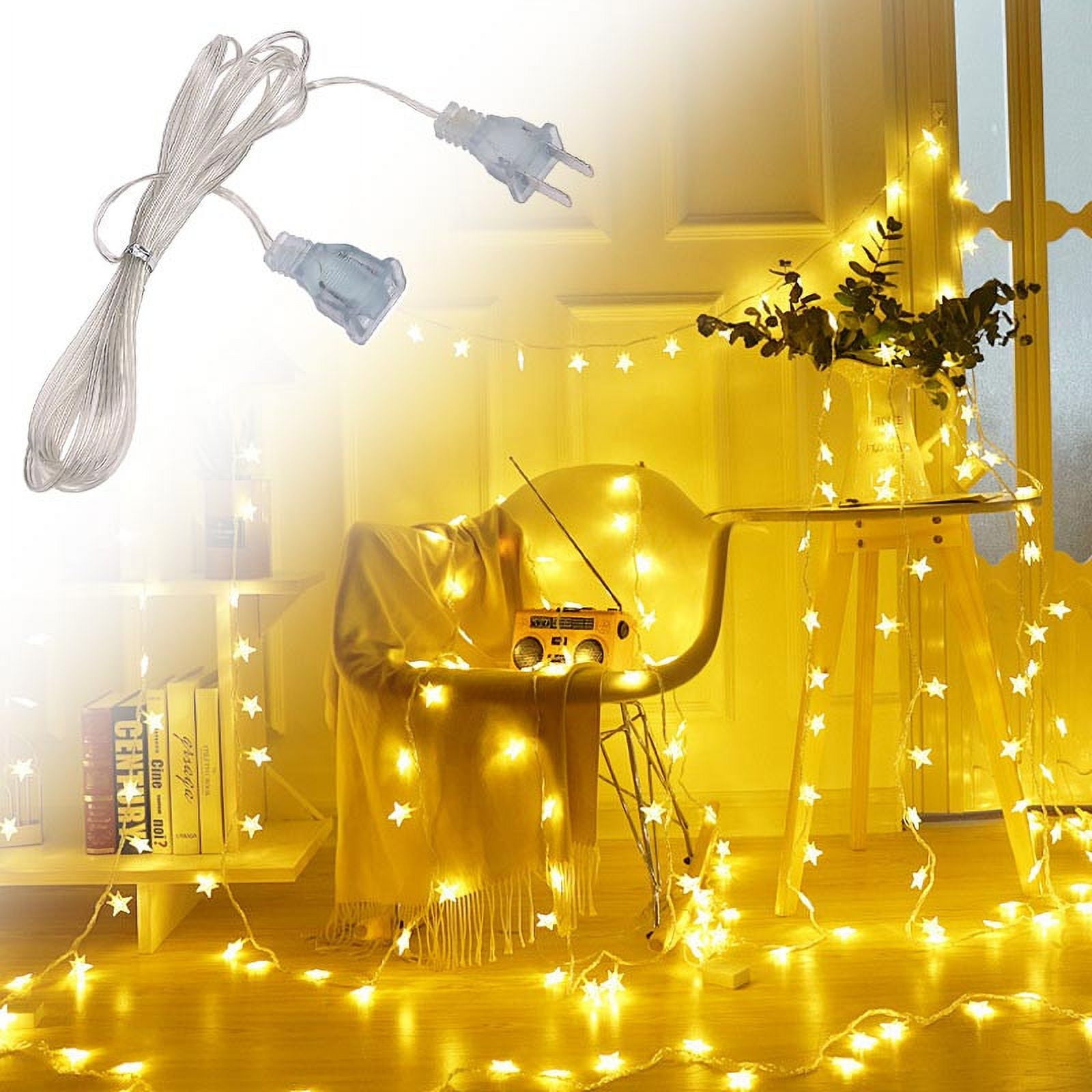 Darzheoy Clear Extension Cord, 10 Feet Male to Female Extension Cords, Clear Extension Cord Indoor Thin, 2 Prong Indoor Cord Extension White - Image 5