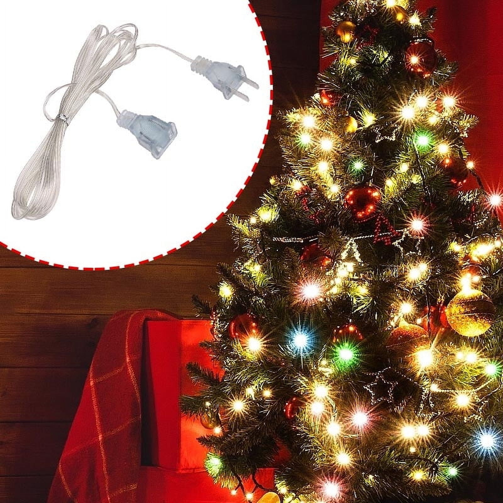 Darzheoy Clear Extension Cord, 10 Feet Male to Female Extension Cords, Clear Extension Cord Indoor Thin, 2 Prong Indoor Cord Extension White - Image 6