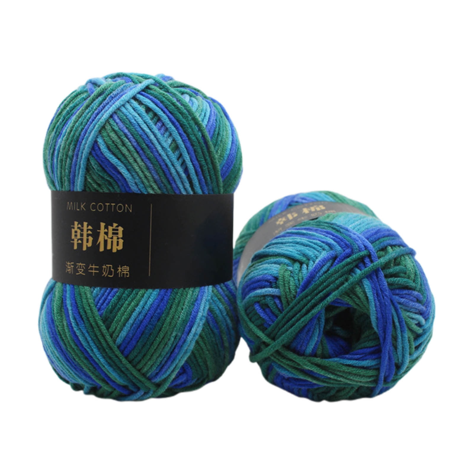 AYktou Cotton Yarn - Multicolor Rainbows Yarn,50 gram Skeins,26 Colors Available,7 Strands Of Combed Milk Cotton Crocheting Yarn for Knitting,Crochet,Weaving,Arts & Crafts - Fiesta #G - Navy Blue - Image 3
