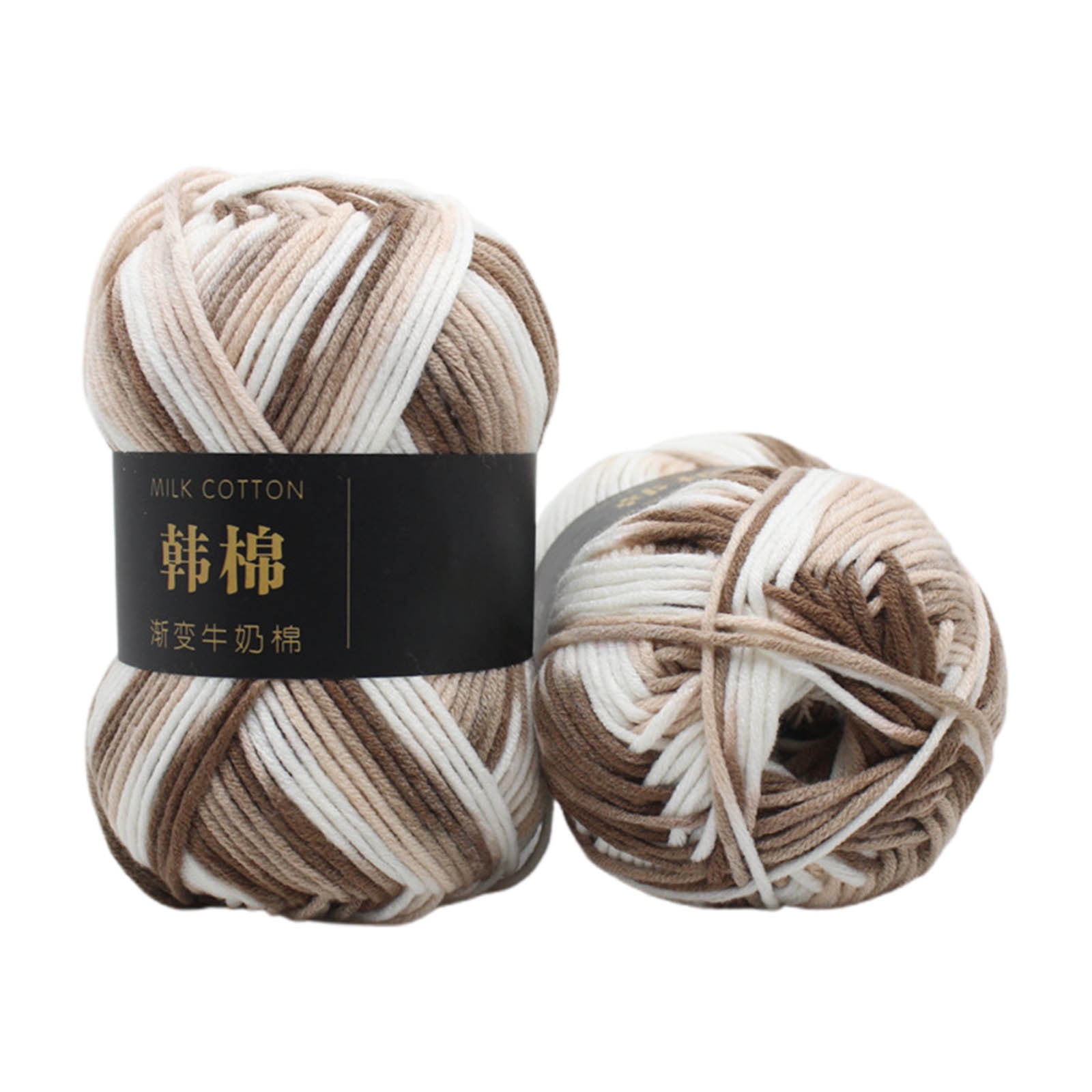 AYktou Cotton Yarn - Multicolor Rainbows Yarn,50 gram Skeins,26 Colors Available,7 Strands Of Combed Milk Cotton Crocheting Yarn for Knitting,Crochet,Weaving,Arts & Crafts - Fiesta #I - Curry - Image 1