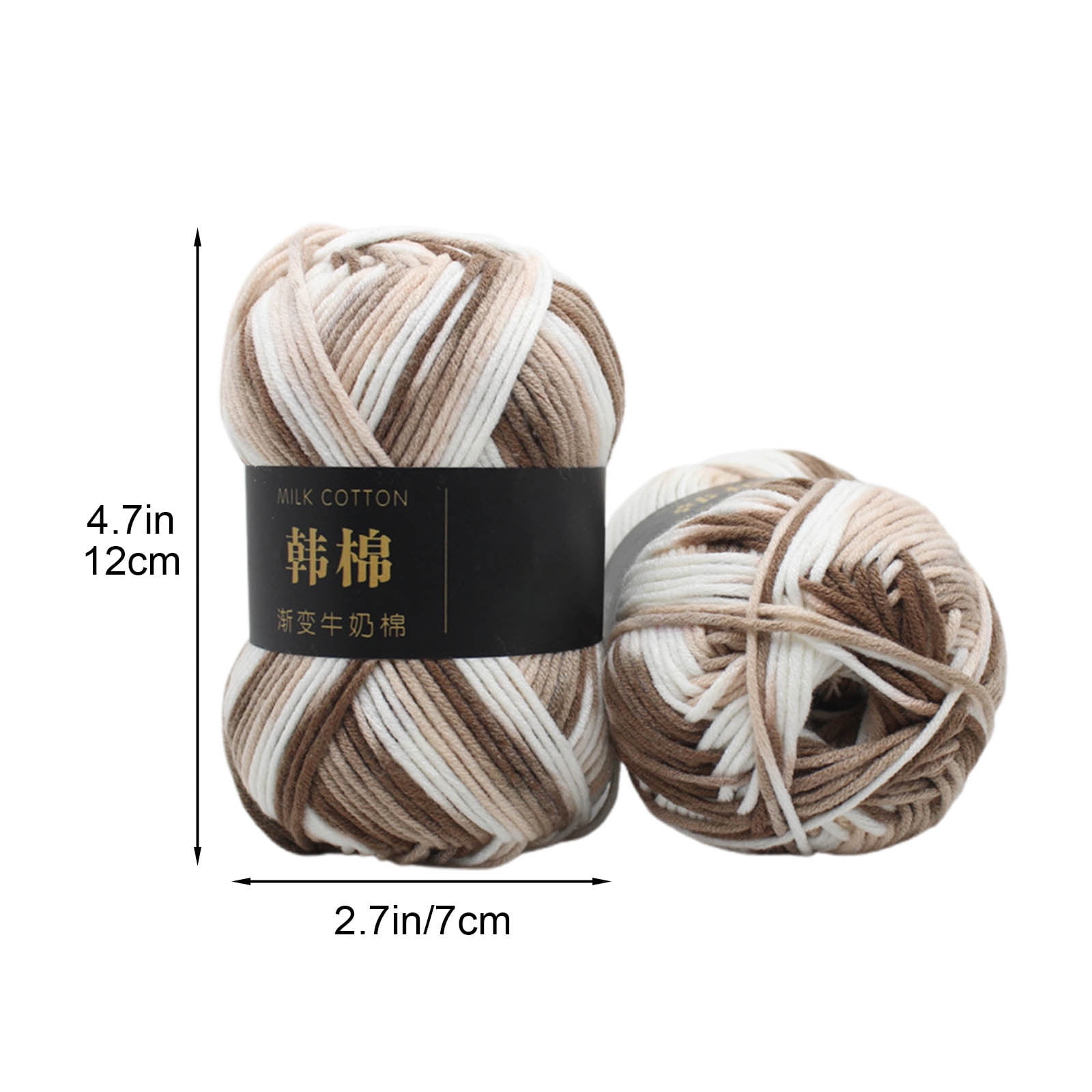 AYktou Cotton Yarn - Multicolor Rainbows Yarn,50 gram Skeins,26 Colors Available,7 Strands Of Combed Milk Cotton Crocheting Yarn for Knitting,Crochet,Weaving,Arts & Crafts - Fiesta #I - Curry - Image 3
