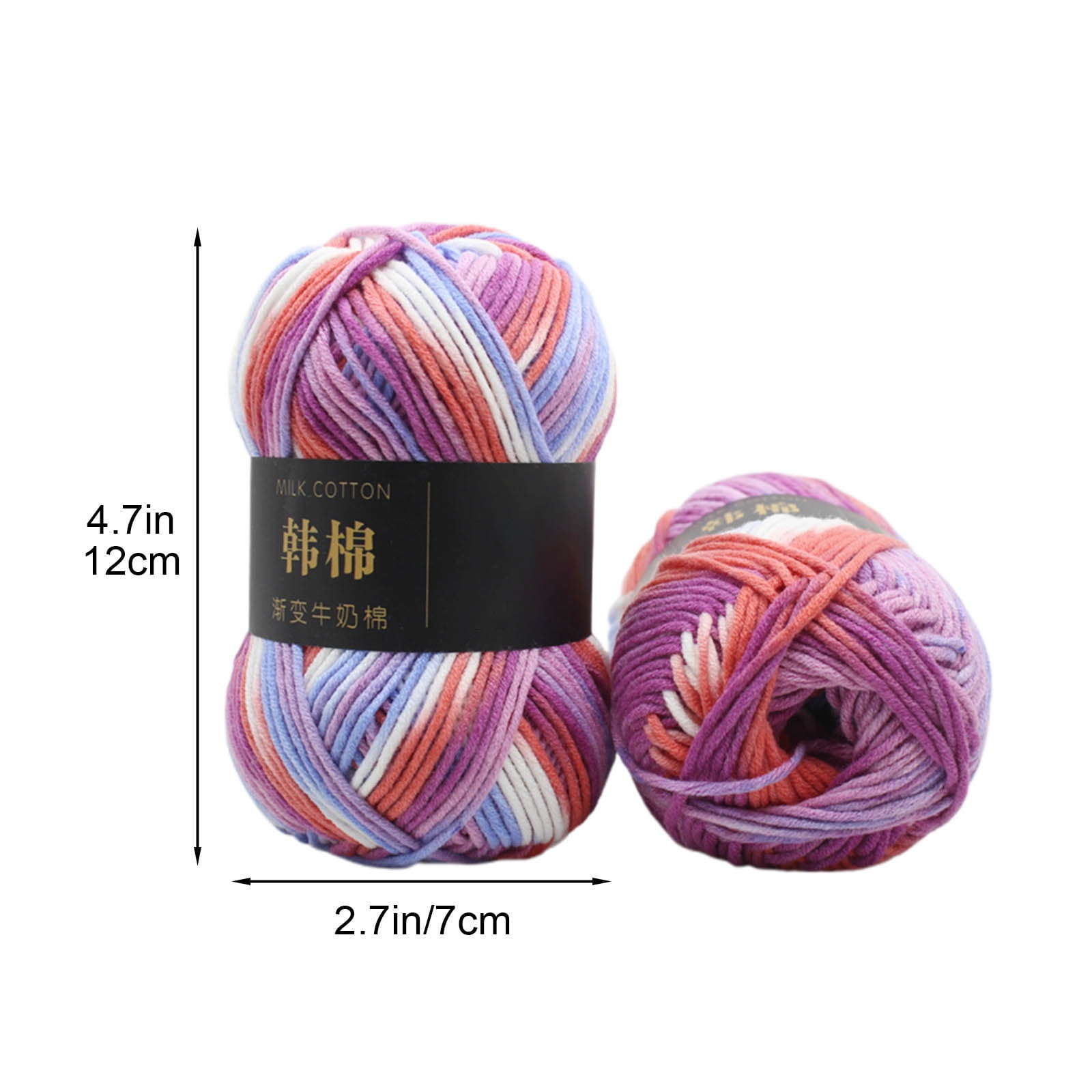 AYktou Cotton Yarn - Multicolor Rainbows Yarn,50 gram Skeins,26 Colors Available,7 Strands Of Combed Milk Cotton Crocheting Yarn for Knitting,Crochet,Weaving,Arts & Crafts - Fiesta #P - Pink - Image 3