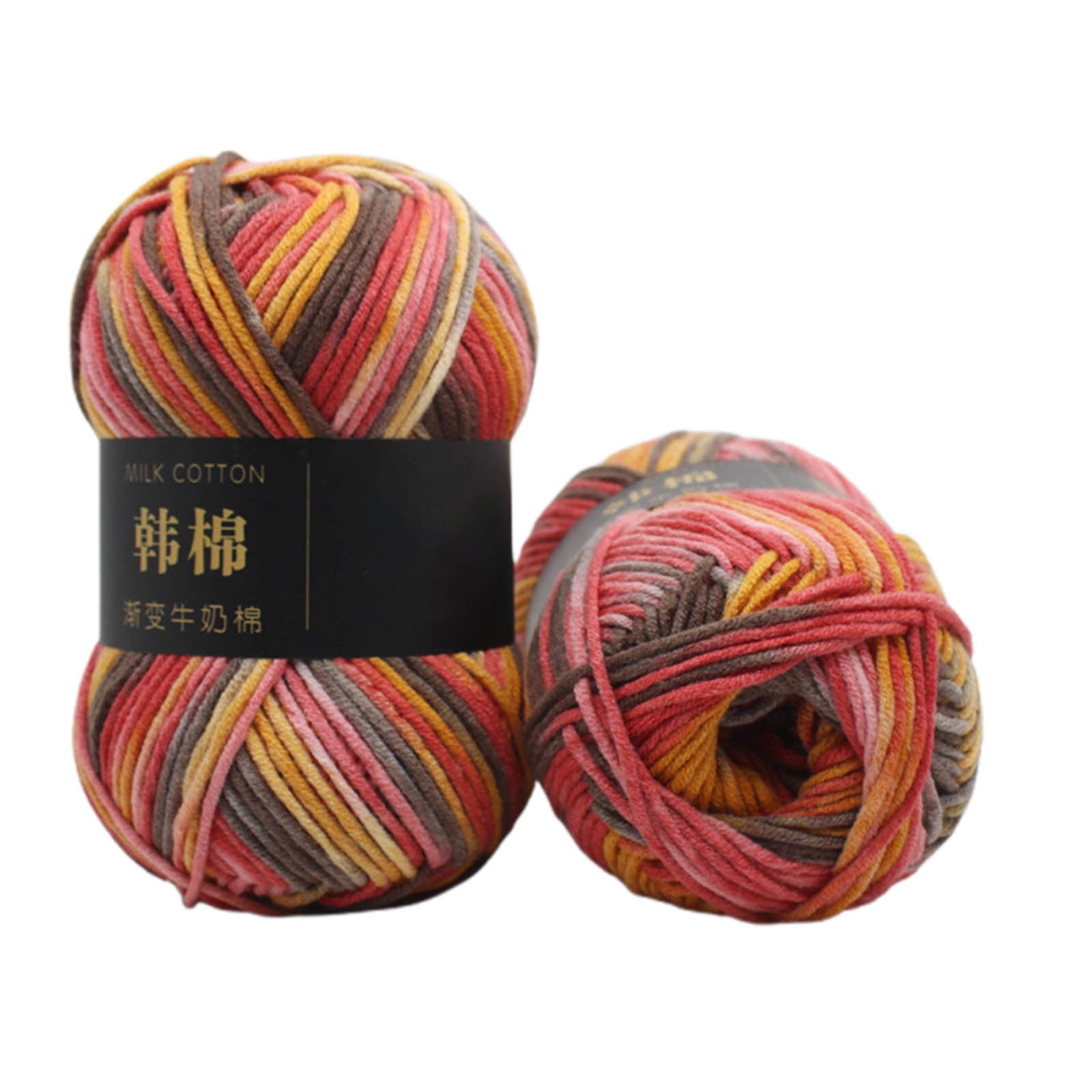 AYktou Cotton Yarn - Multicolor Rainbows Yarn,50 gram Skeins,26 Colors Available,7 Strands Of Combed Milk Cotton Crocheting Yarn for Knitting,Crochet,Weaving,Arts & Crafts - Fiesta #W - Multicolor - Image 2