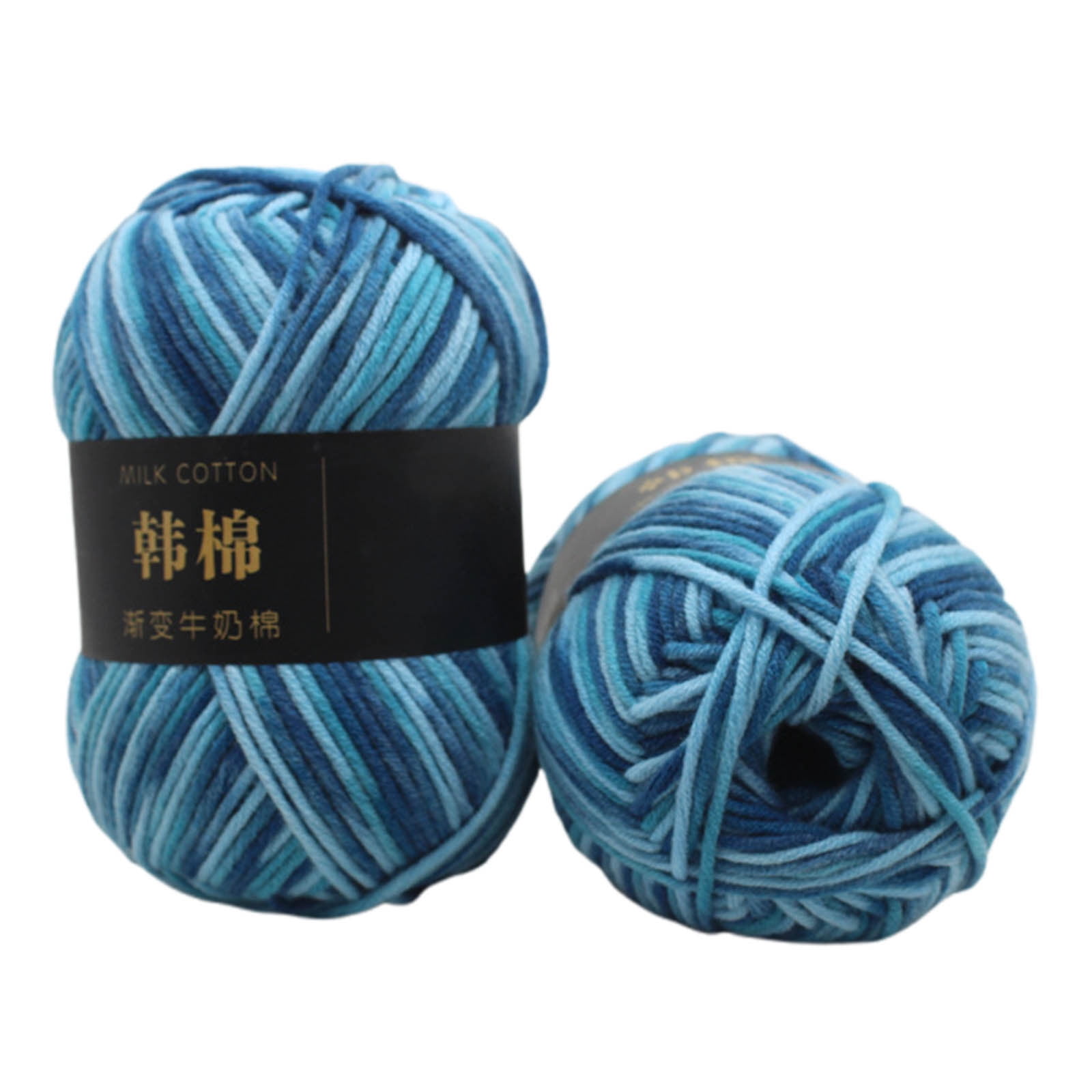 AYktou Cotton Yarn - Multicolor Rainbows Yarn,50 gram Skeins,26 Colors Available,7 Strands Of Combed Milk Cotton Crocheting Yarn for Knitting,Crochet,Weaving,Arts & Crafts - Fiesta #Z - Light Blue - Image 4