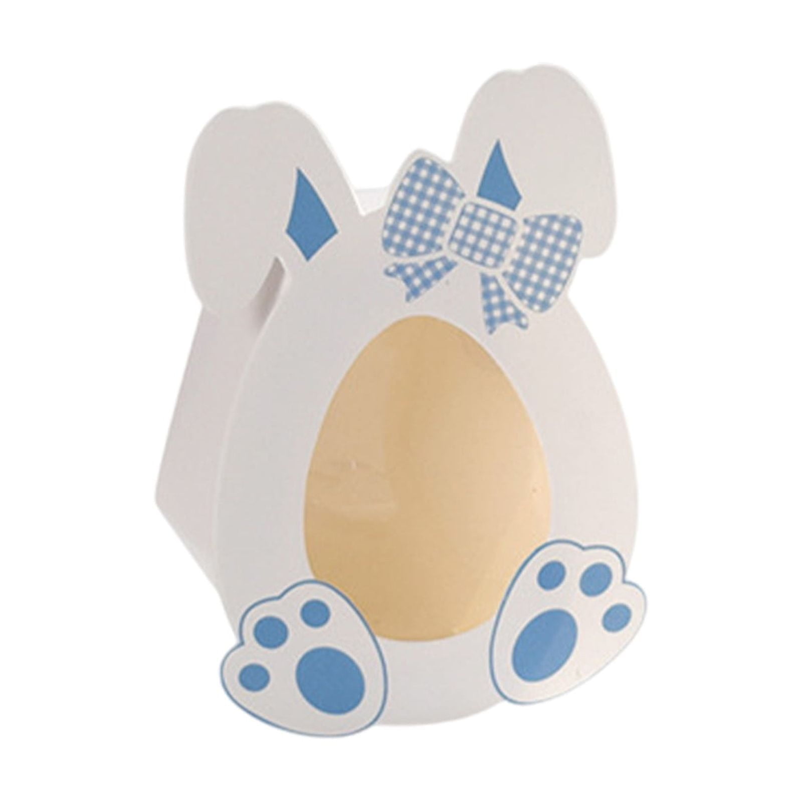 Darzheoy 10 Pcs Easter Treat Boxes with Clear Window Cardboard Box Bunny Bags Rabbit Box Spring Holiday Paper Container for Cookie Goodie Candy Favors Blue - Image 1
