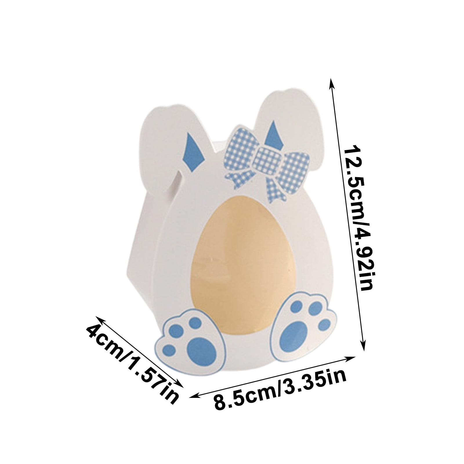 Darzheoy 10 Pcs Easter Treat Boxes with Clear Window Cardboard Box Bunny Bags Rabbit Box Spring Holiday Paper Container for Cookie Goodie Candy Favors Blue - Image 2