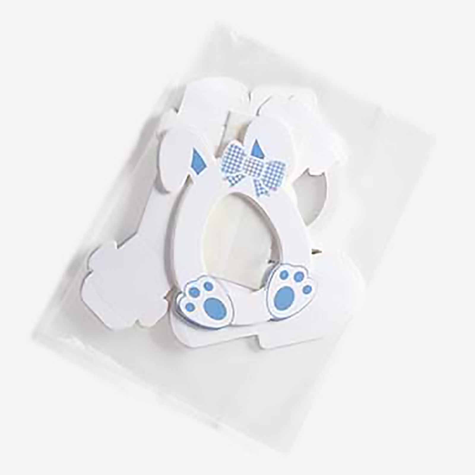 Darzheoy 10 Pcs Easter Treat Boxes with Clear Window Cardboard Box Bunny Bags Rabbit Box Spring Holiday Paper Container for Cookie Goodie Candy Favors Blue - Image 7