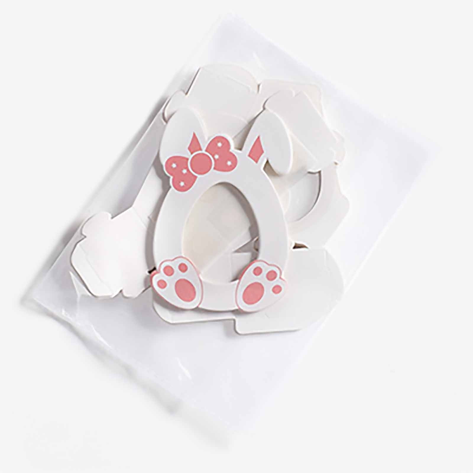 Darzheoy 10 Pcs Easter Treat Boxes with Clear Window Cardboard Box Bunny Bags Rabbit Box Spring Holiday Paper Container for Cookie Goodie Candy Favors Pink - Image 7