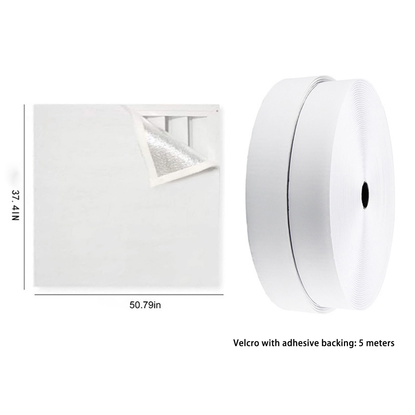 Kdkad Attic Fan Cover, 37.4×50.8 Inch Whole House Fan Cover, Magnetic Attic Vent Cover Attic Fan Insulation Cover with Magnetic Strip Attic Armour Ceiling Shutter Cover 37.4×50.8 in White - Image 3