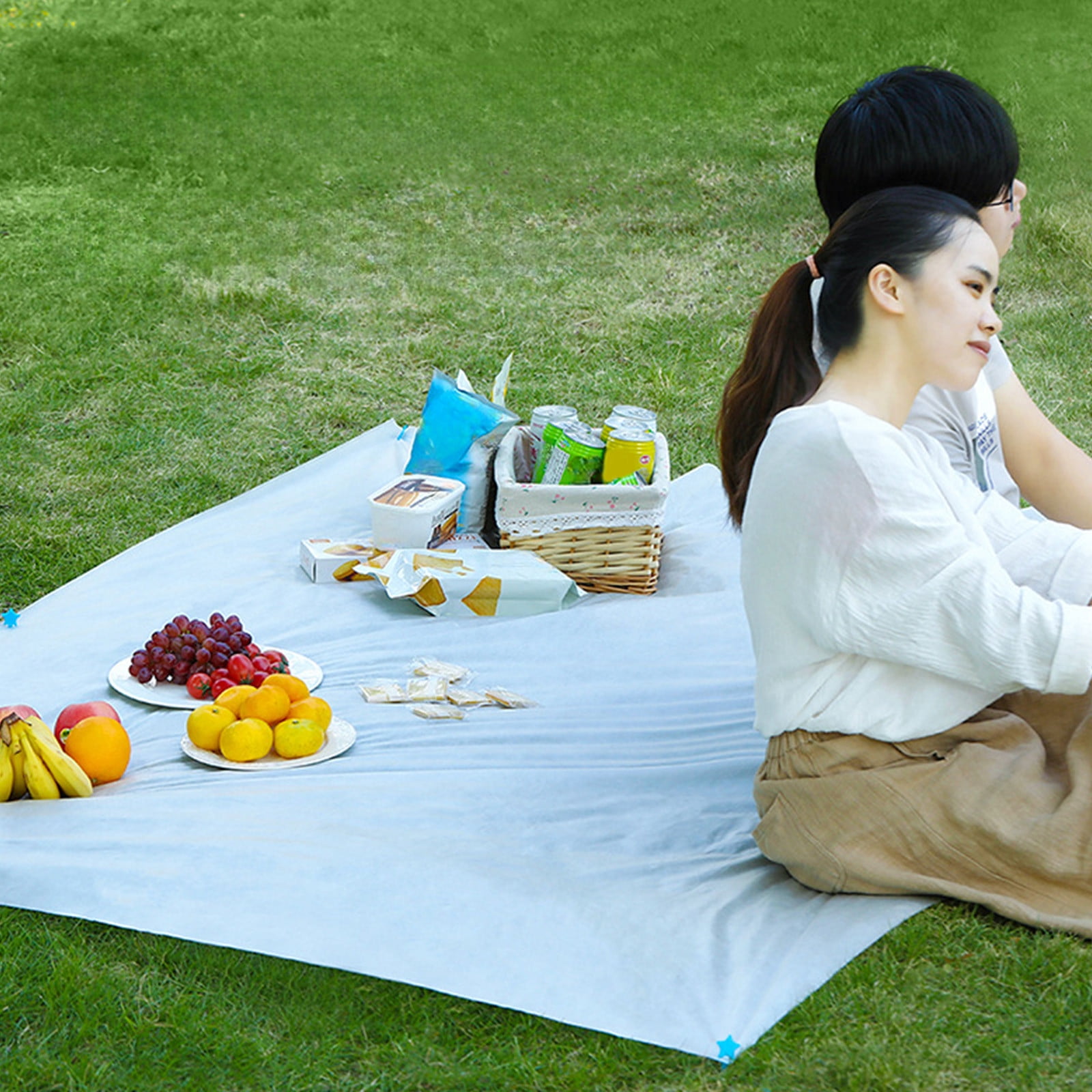 Kdkad Extra Large Picnic Outdoor Mat , 78.7×59 Inch Waterproof Foldable Mat, Picnic Mat for Beach, CamGrass Lawn Park Accessories Cute Couple Gifts Ideas Wedding - Image 5