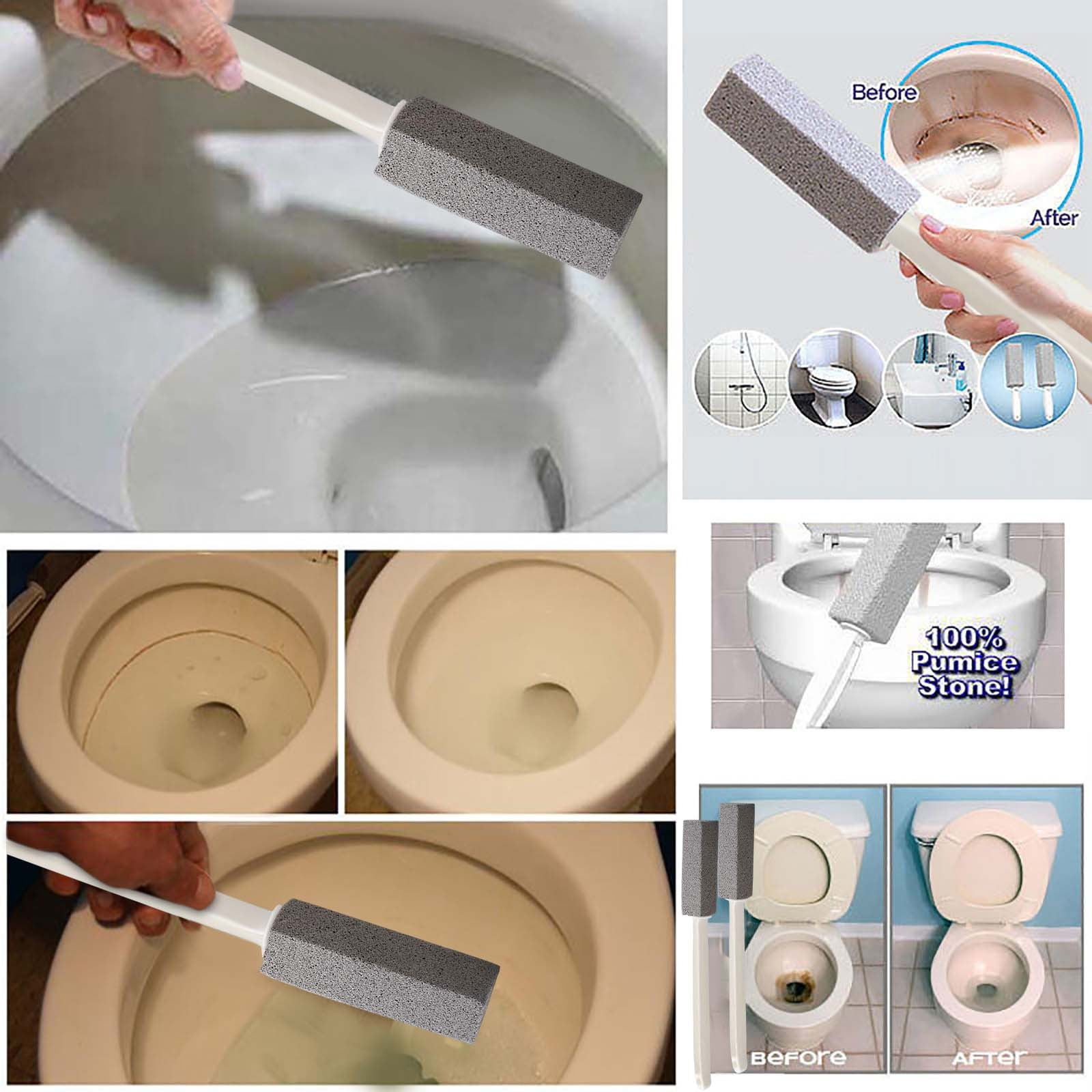 Kdkad Toilet Cleaner Hard Water Build Up Remover with Ergonomic Handle, Toilet Bowl Stain Ring Remover, Pumice Cleaning Stone with Handle for Kitchen/Bathroom/Pool/Household Cleaning - Image 7