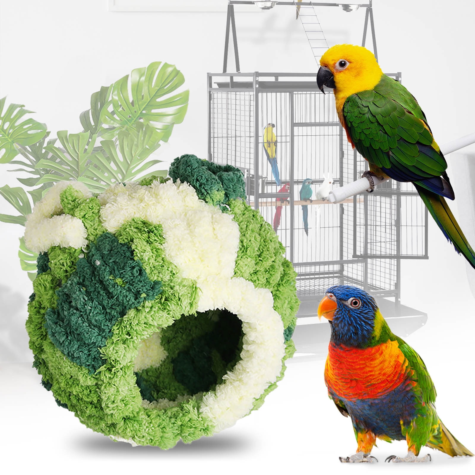 Darzheoy Bird Nest, Conure Breeding House Lovebird Bed for Conure, Lovebird, Canary, Finch, Coneshape Birds, Hamster, Small Pets C - Image 1