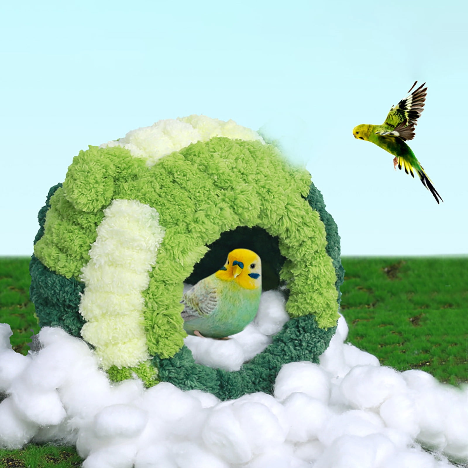Darzheoy Bird Nest, Conure Breeding House Lovebird Bed for Conure, Lovebird, Canary, Finch, Coneshape Birds, Hamster, Small Pets C - Image 4