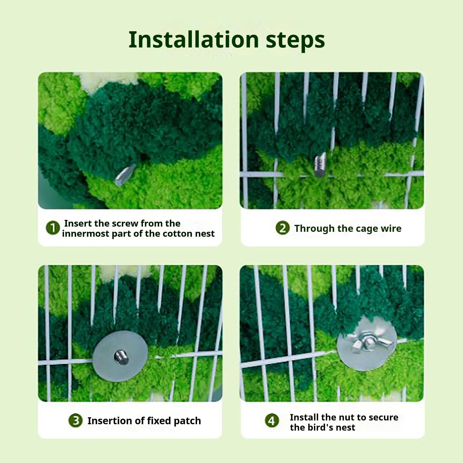 Darzheoy Bird Nest, Conure Breeding House Lovebird Bed for Conure, Lovebird, Canary, Finch, Coneshape Birds, Hamster, Small Pets C - Image 8