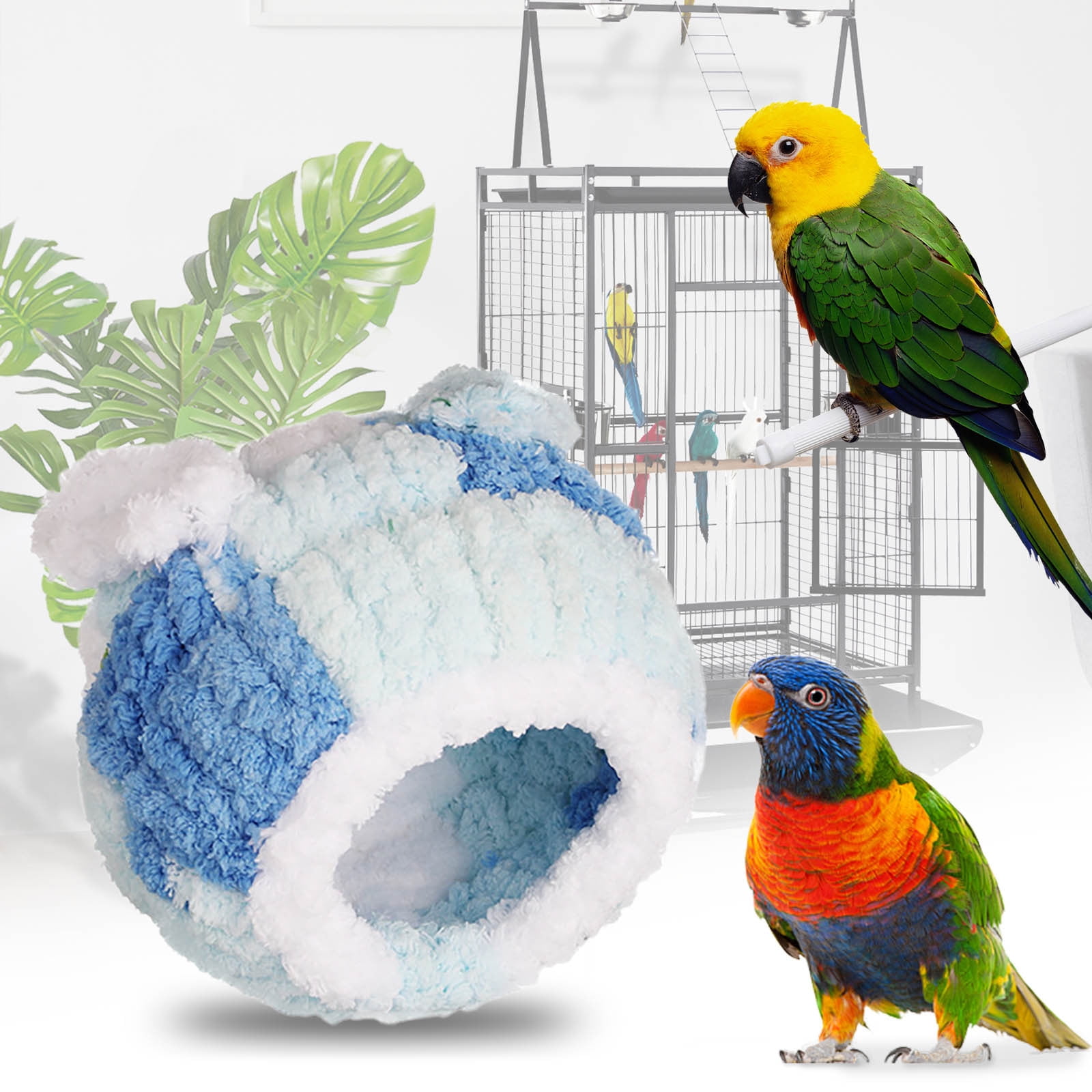 Darzheoy Bird Nest, Conure Breeding House Lovebird Bed for Conure, Lovebird, Canary, Finch, Coneshape Birds, Hamster, Small Pets E - Image 1
