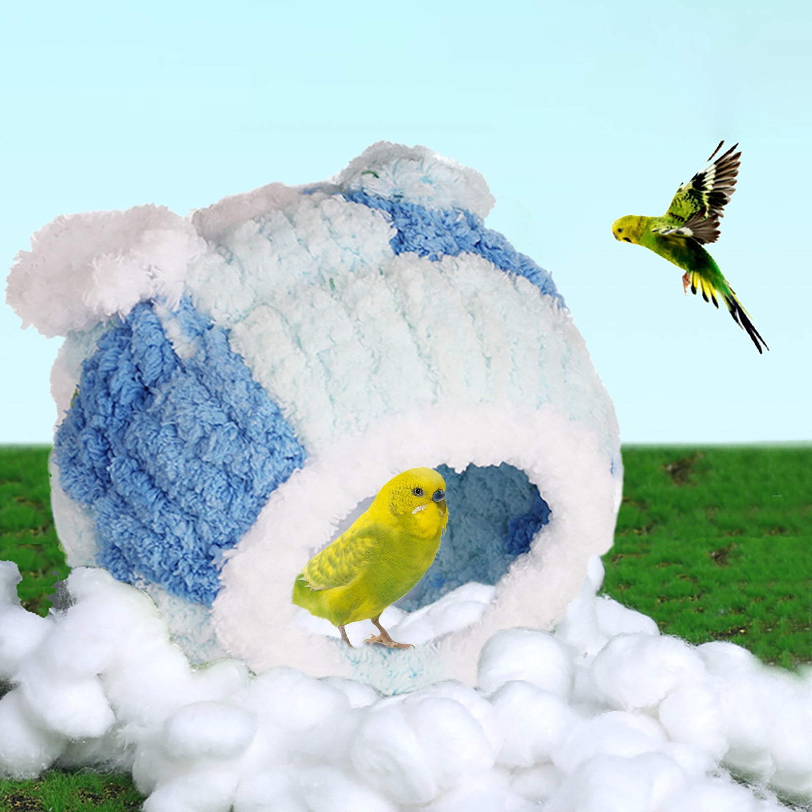 Darzheoy Bird Nest, Conure Breeding House Lovebird Bed for Conure, Lovebird, Canary, Finch, Coneshape Birds, Hamster, Small Pets E - Image 4