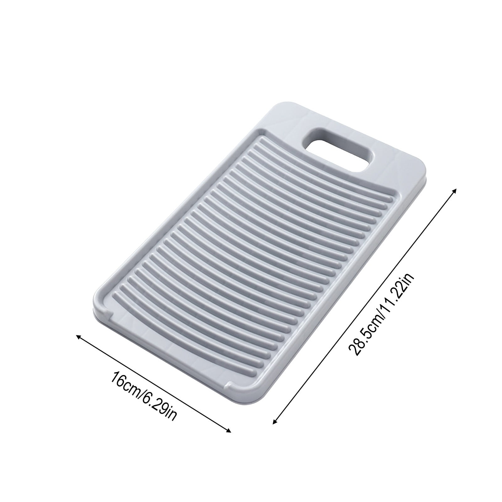 Kdkad Washboard for Hand Washing Clothes, Portable Plastics Wash Board, Household Scrub Board, Washing Board for Laundry Home Dormitory Travel Small Delicate Articles Cleaning 11.2×6.3 in Gray - Image 3