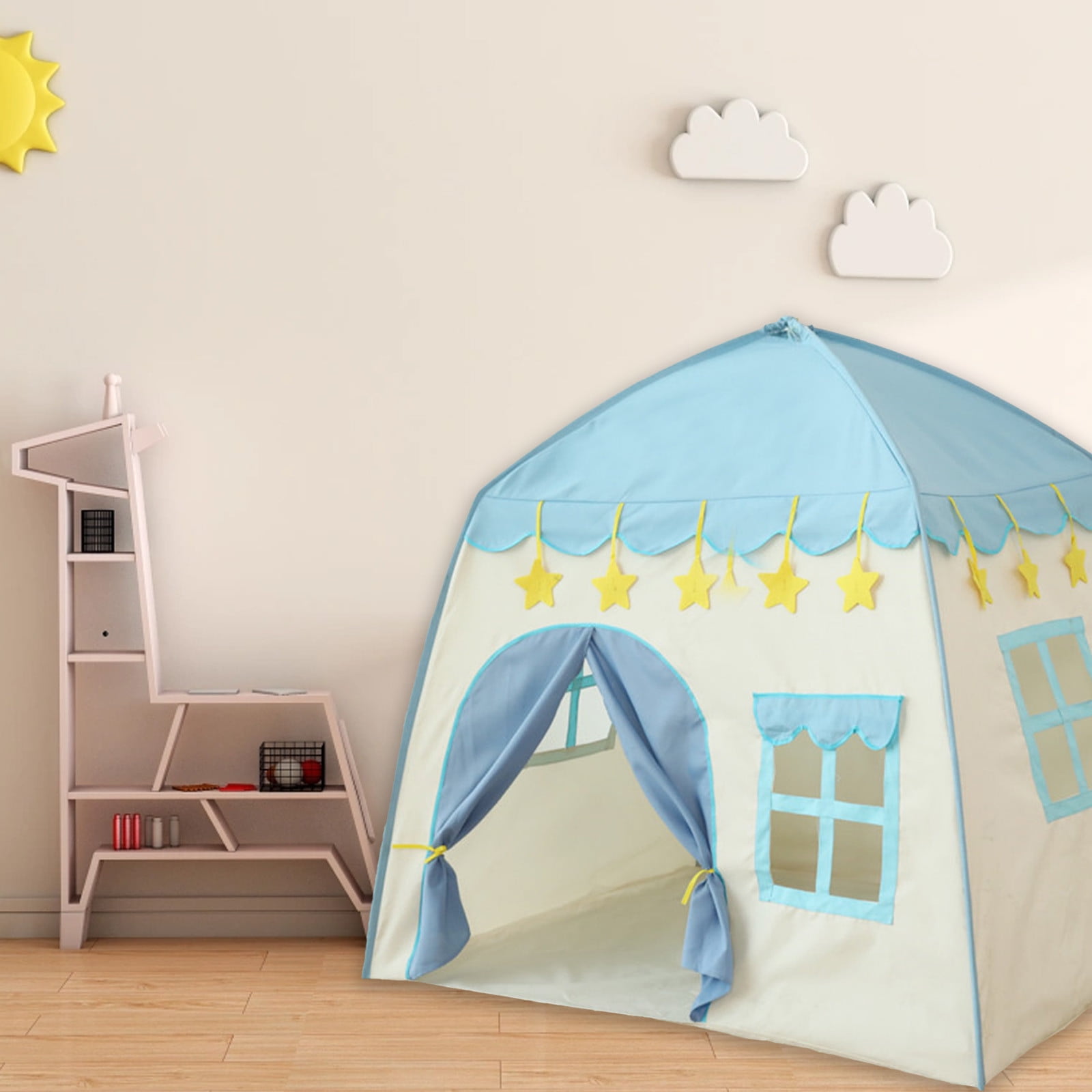 Darzheoy Cute Princess Tent for Girls, Princess Castle Play Tent Playhouse for Children Indoor and Outdoor Fun, 51