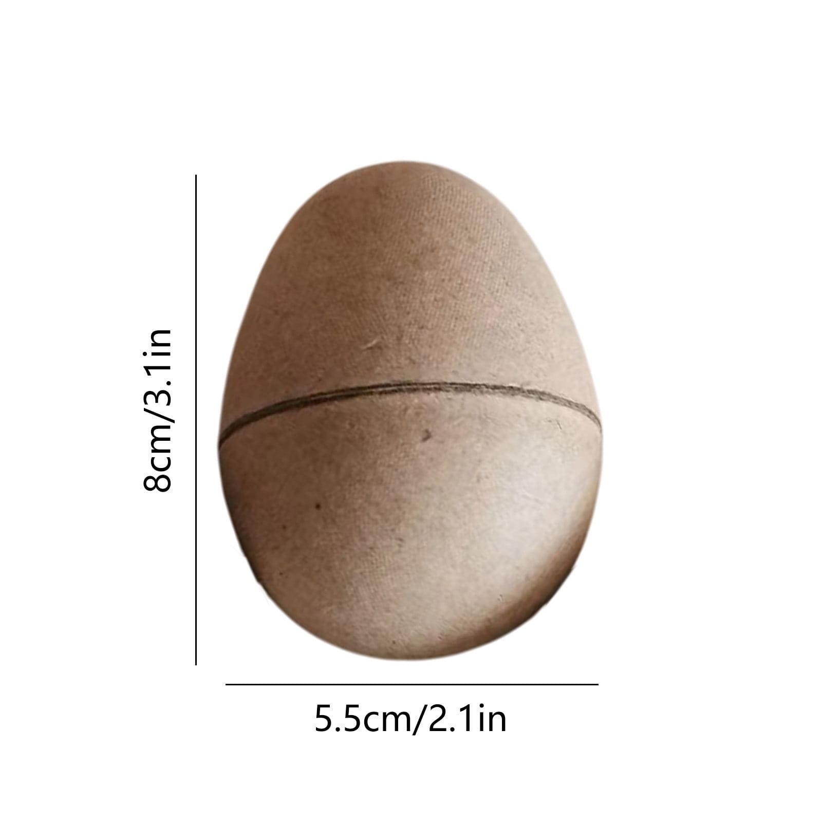 Darzheoy 10 Pcs DIY Paper Mache Easter Eggs 2.1 Inch Unpainted Empty Egg Easter Craft Supplies Hollow Egg for Fillable Paintable Fake Egg Decor Easter Party Ornament Brown - Image 3