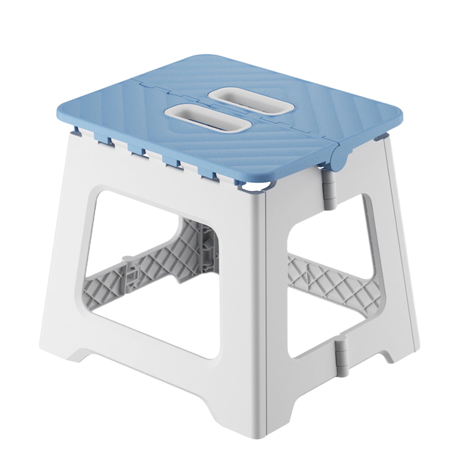 Darzheoy Adult Folding Step Stool, Foldable Stool, Suitable for Living Room, Kitchen, and Bathroom, Portable Travel Stool Blue - Image 1