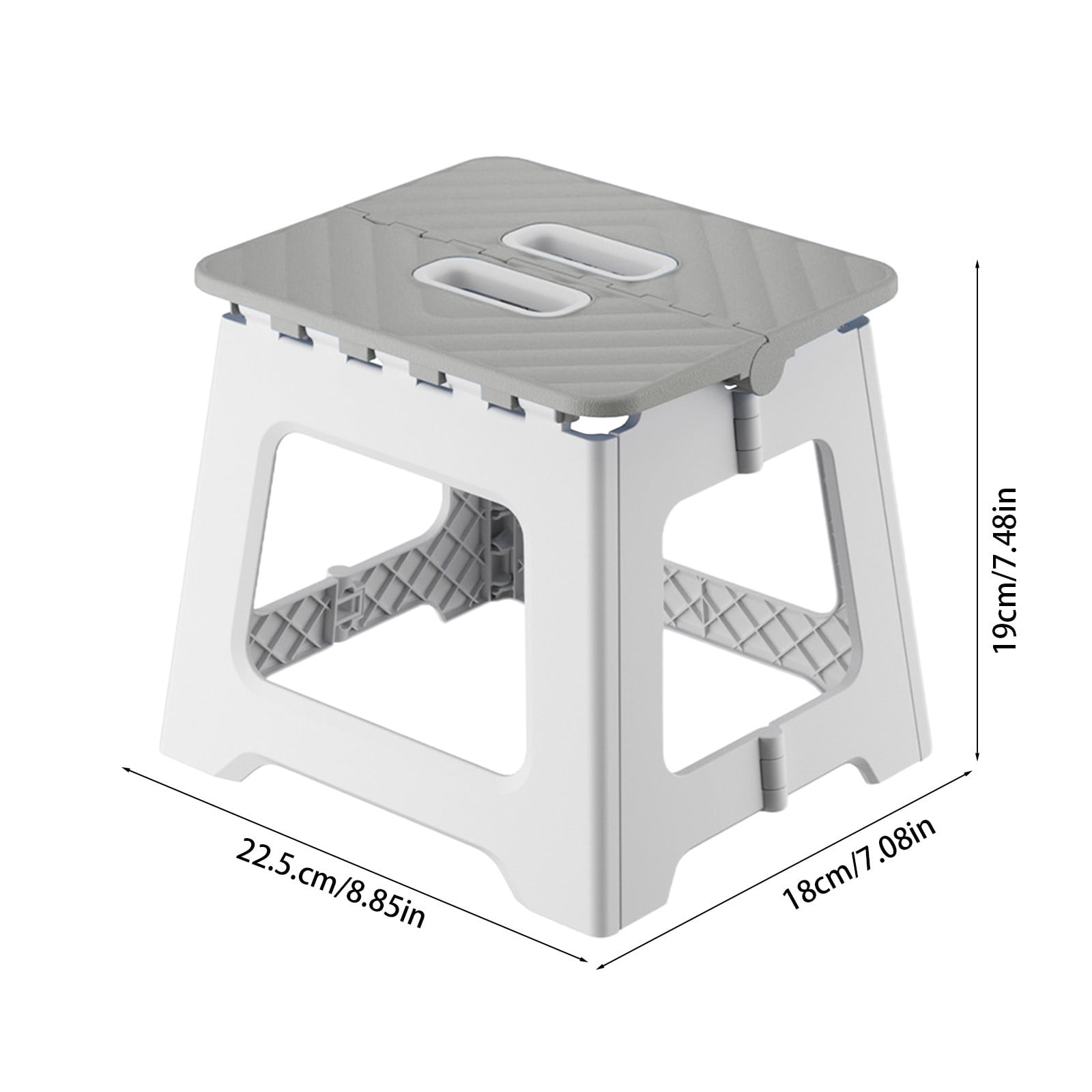 Darzheoy Adult Folding Step Stool, Foldable Stool, Suitable for Living Room, Kitchen, and Bathroom, Portable Travel Stool Gray - Image 2
