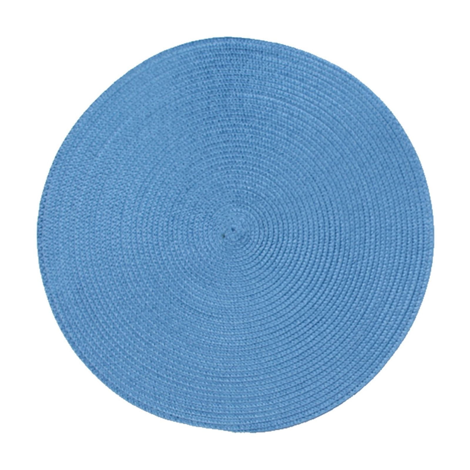 Darzheoy Round Braided Placemats Table Mats for Dining Tables Woven Washable Non-Slip Place mats 15 inch A - Image 1
