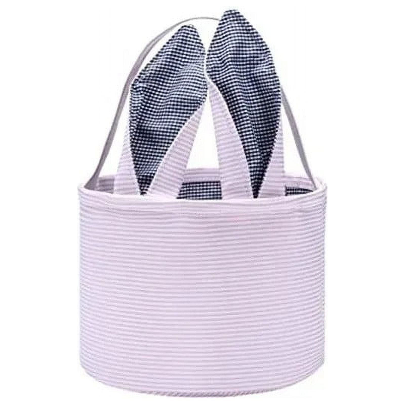 Chmadoxn Cute Personalized Easter Bunny Basket for Kids - Serviceable Plastic Easter Egg Hunt Gift Basket, Ages 3-8 7.5×9 in Pink - Image 1