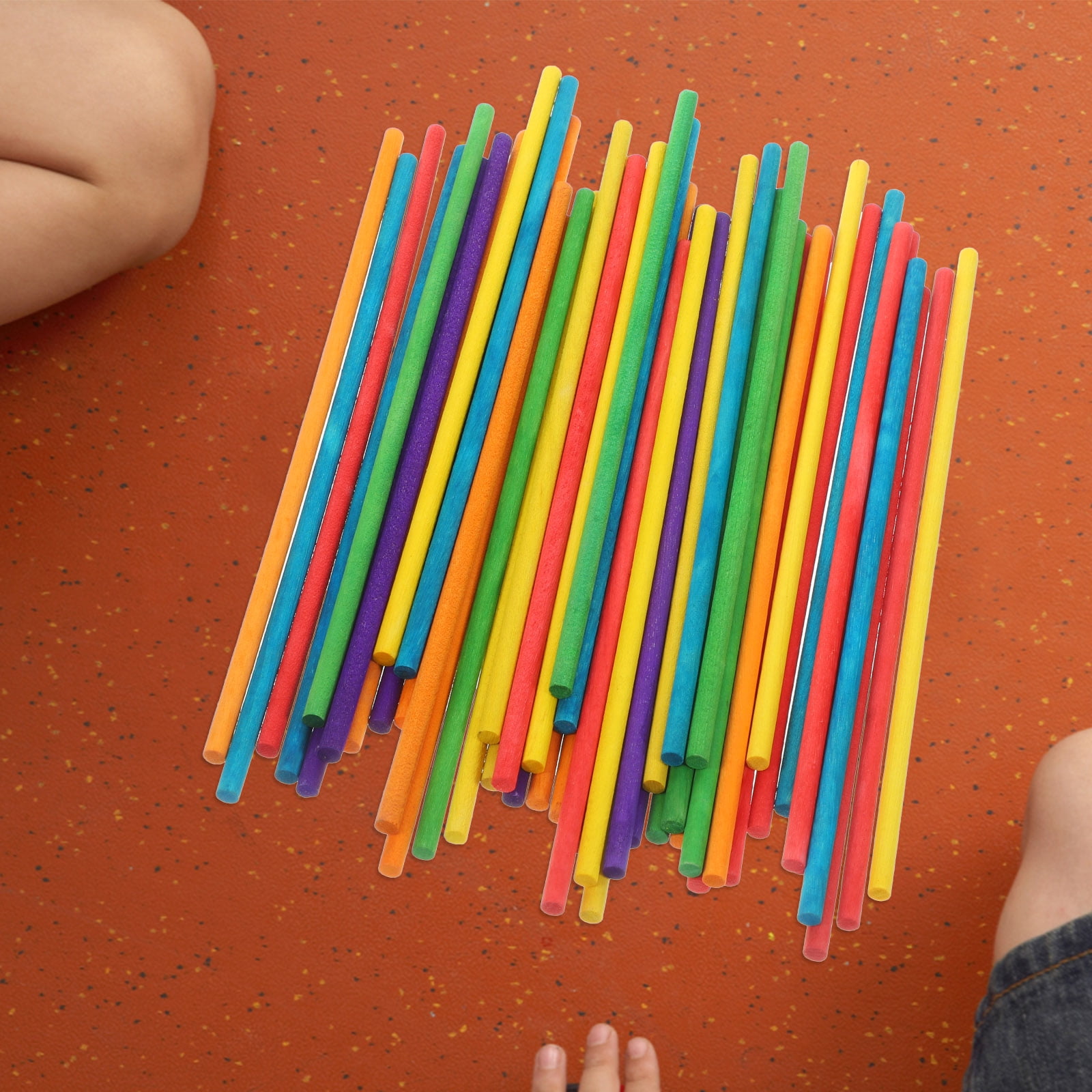 100 Pcs Colorful Small Round Wooden Dowels Sticks for Crafting, Charcuterie Boards, Maple Rods, Kids Projects - Image 1