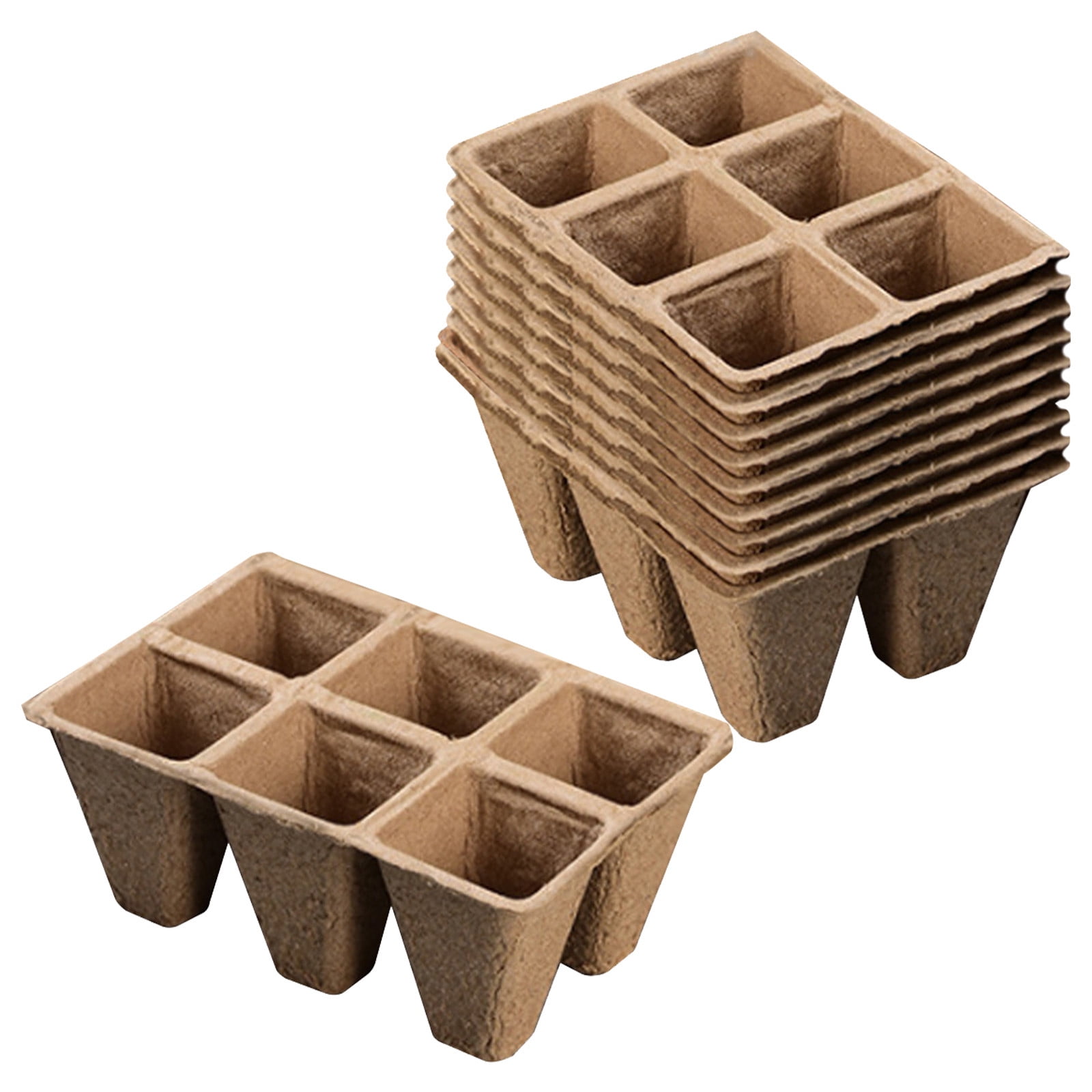 Darzheoy 30 Cells Peat Pots Seed Starter Trays 5 Packs Biodegradable Seedling Pots Germination Trays Organic Plant Starter Kit B - Image 5