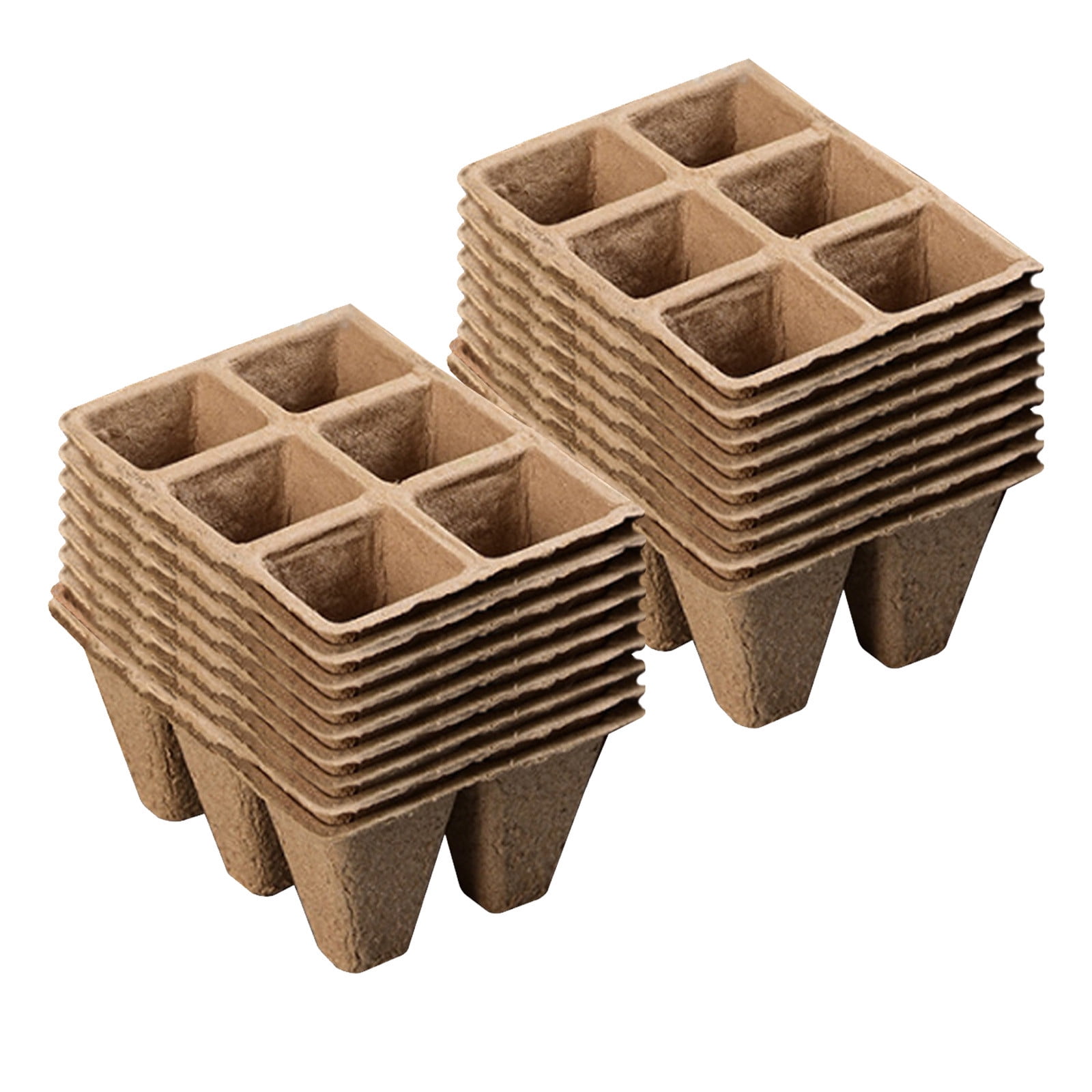 Darzheoy 30 Cells Peat Pots Seed Starter Trays 5 Packs Biodegradable Seedling Pots Germination Trays Organic Plant Starter Kit C - Image 1