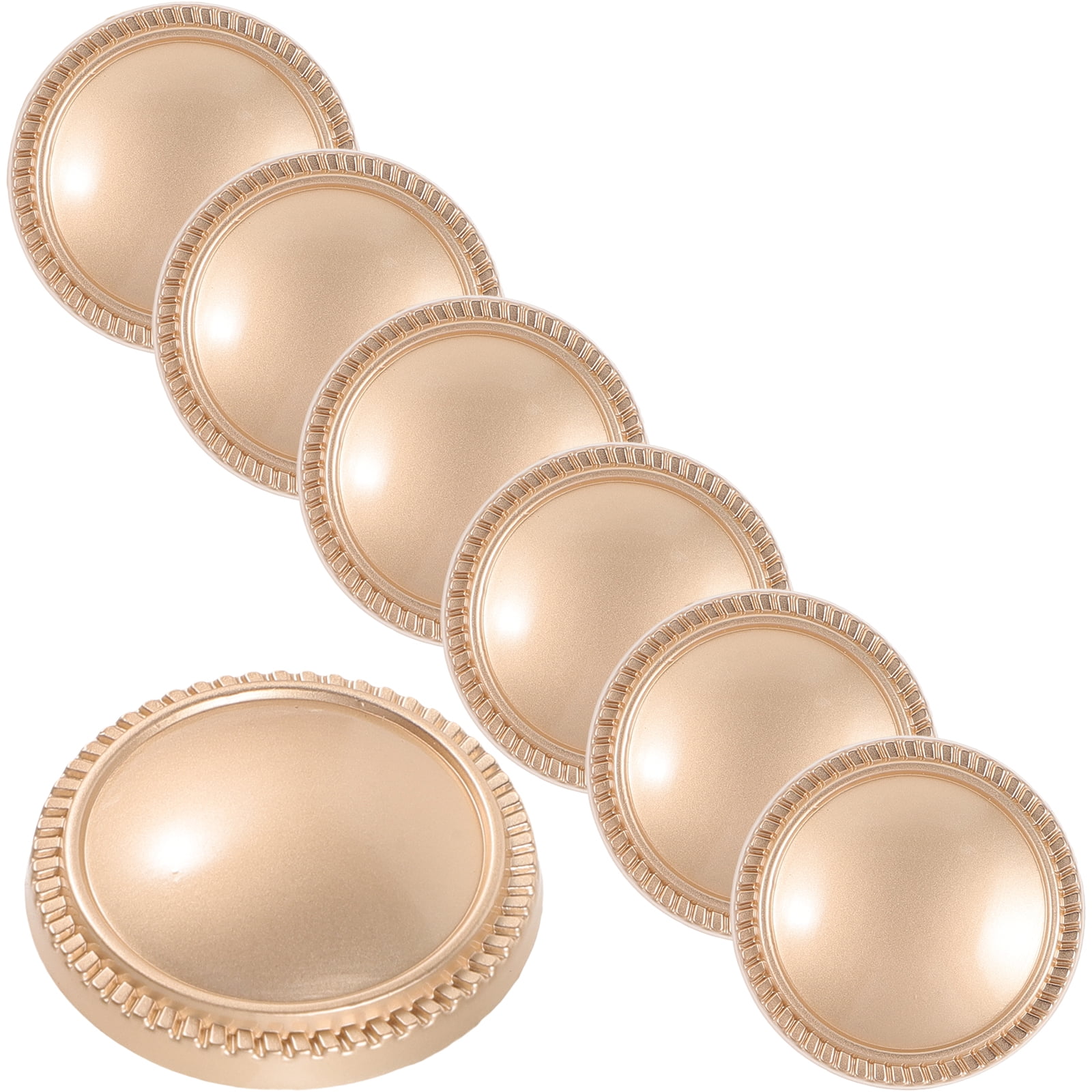 Worgeous 10 Pcs Buttons for Crafts Clothes Replacement Table Decorations Replaceable Cup Lid Travel Golden - Image 1
