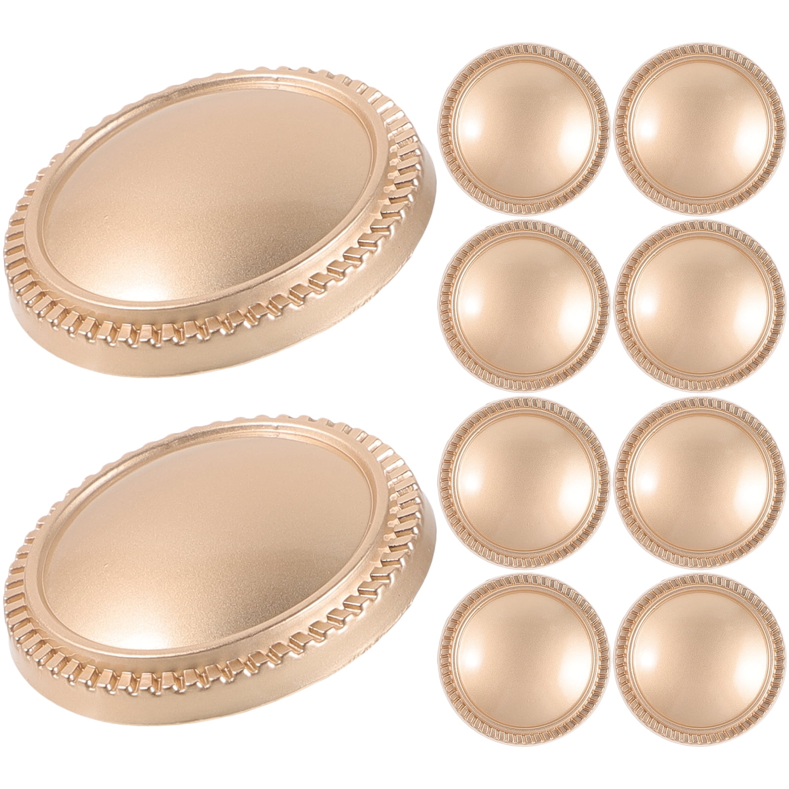 Worgeous 10 Pcs Buttons for Crafts Clothes Replacement Table Decorations Replaceable Cup Lid Travel Golden - Image 3