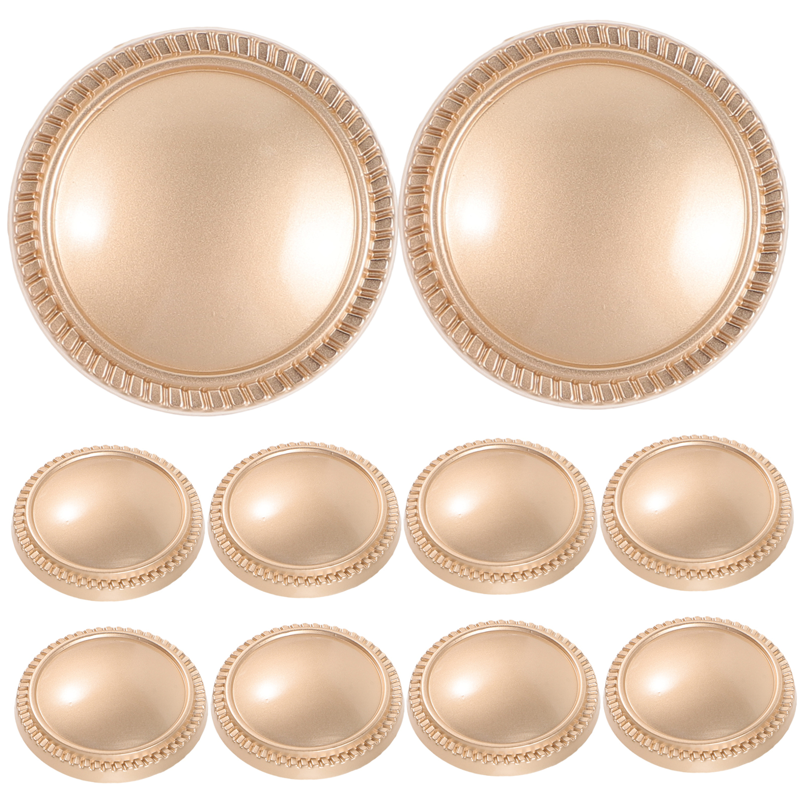 Worgeous 10 Pcs Buttons for Crafts Clothes Replacement Table Decorations Replaceable Cup Lid Travel Golden - Image 4