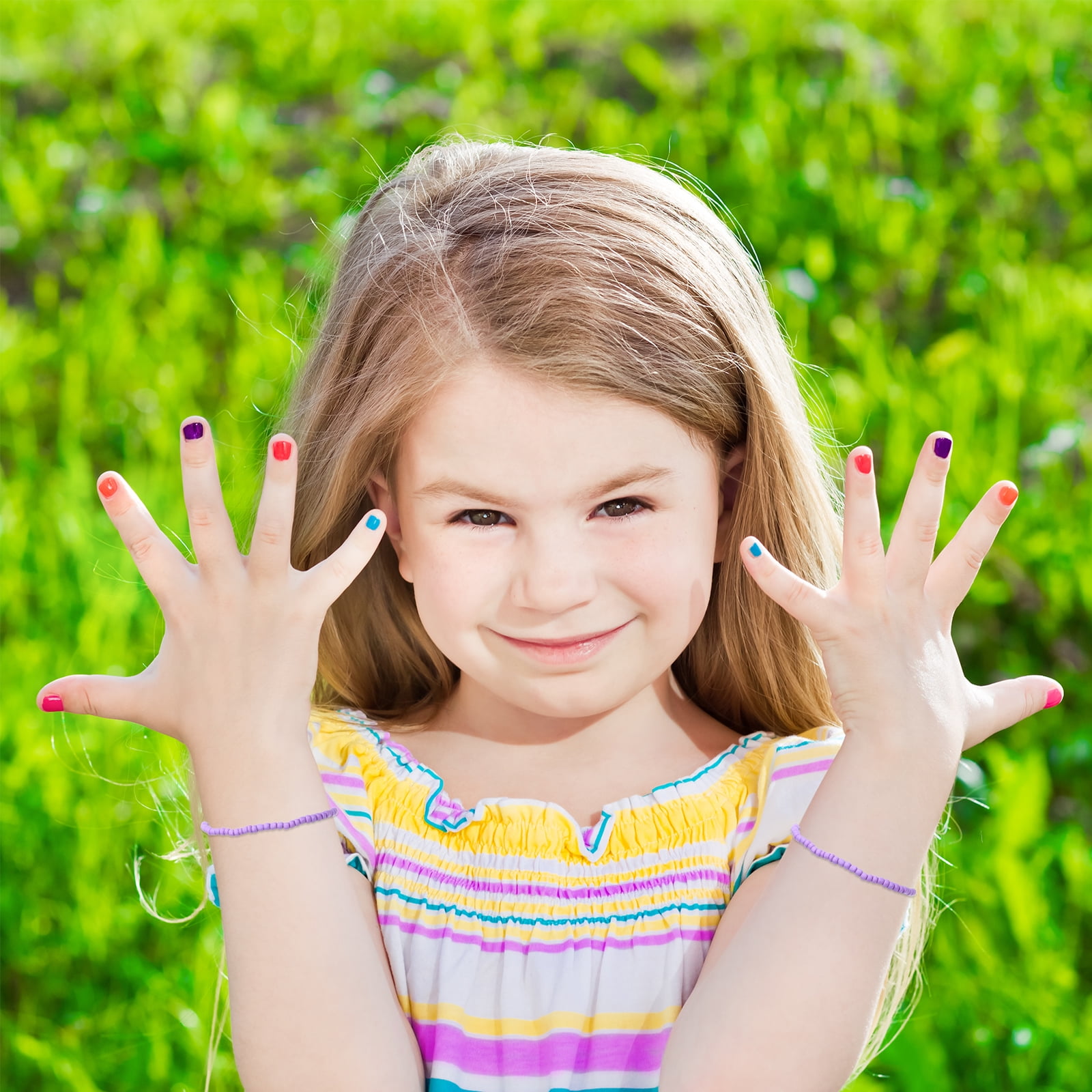 Worgeous 7 Pcs Colorful Bead Bracelets Set for Girls Kids Toddlers Child Jewelry Accessories - Image 8