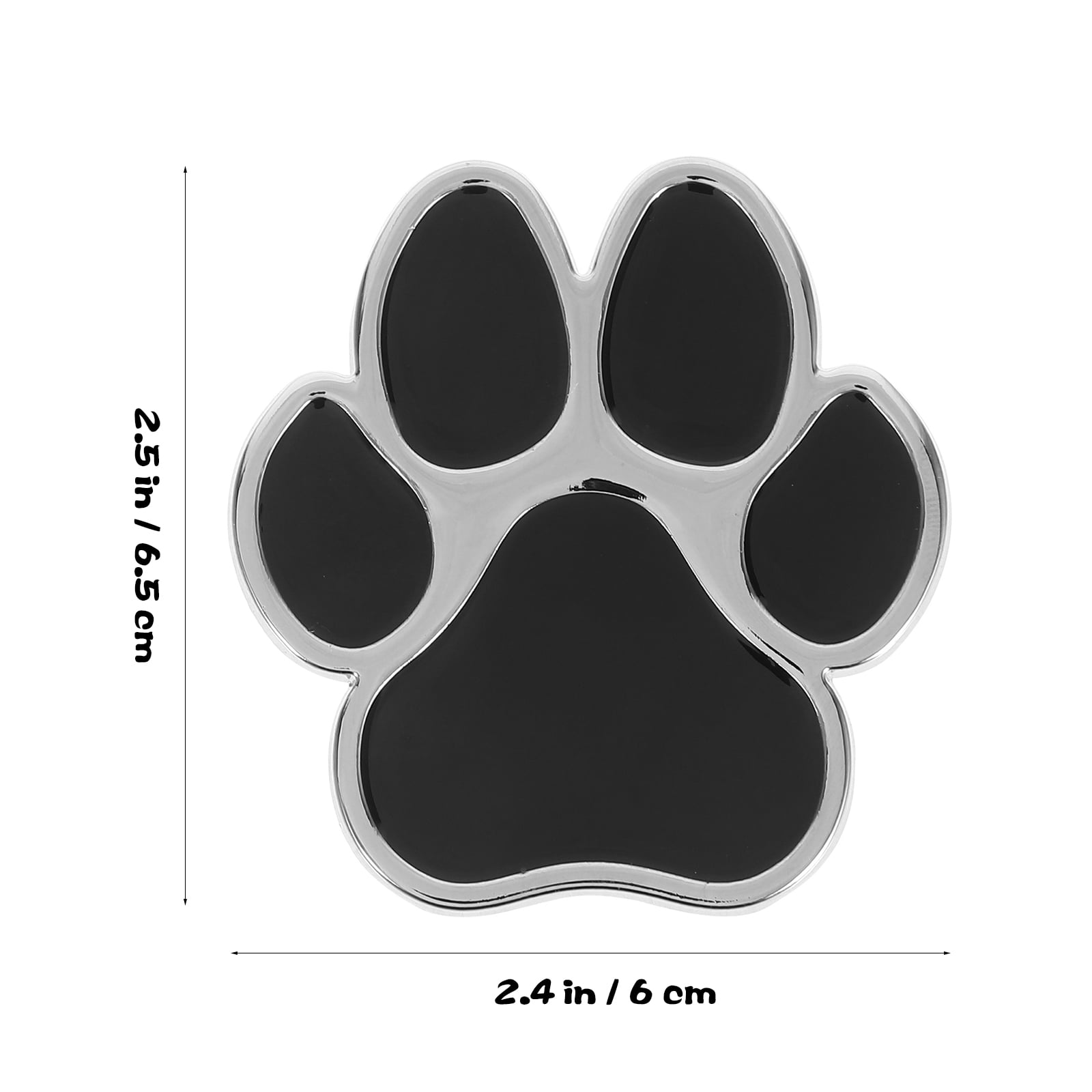 4pcs Decorative Car Sticker Metal Dog Paw Car Stickers Auto Footprint Decals Vehicle Decor - Image 2