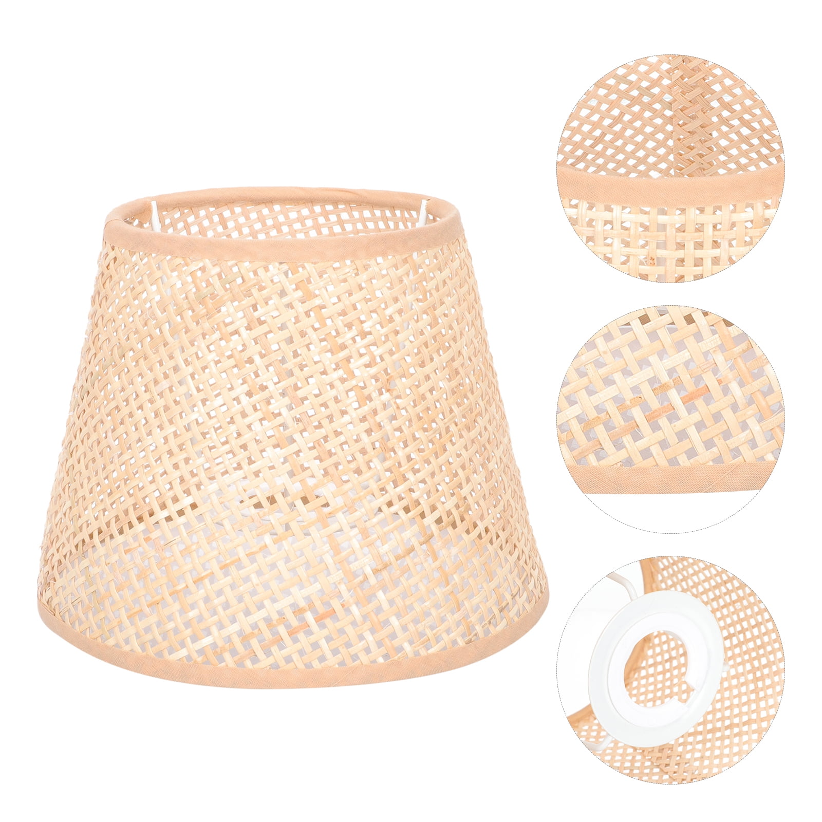 SKISUNO Khaki Rattan Floor Lamp Shade Replacement 6.7x6.7in for Study Room, 1 Piece and Stylish - Image 6