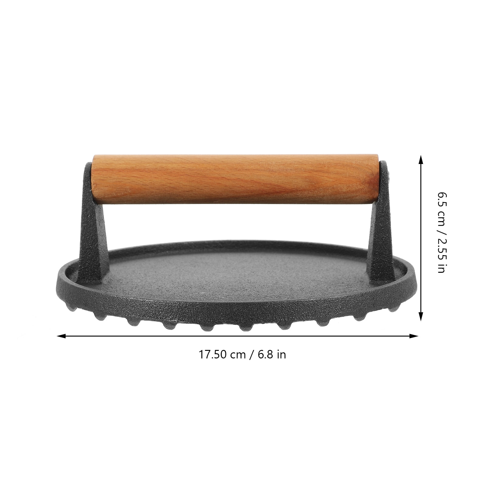 Worgeous Cast Iron Meat Press Burger Smasher Sandwich Toaster Bacon Skillet Sausage Patties - Image 7