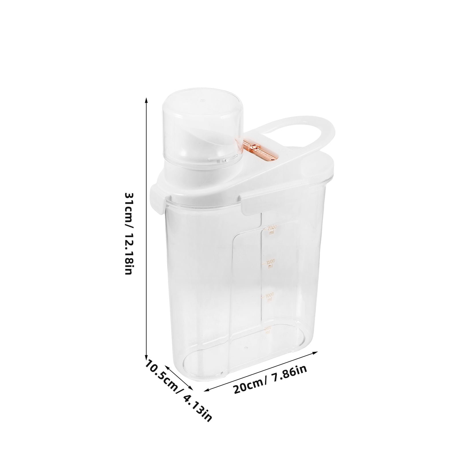 Worgeous Laundry Powder Detergent Container Transparent Laundry Detergent Dispenser Jar - Image 2