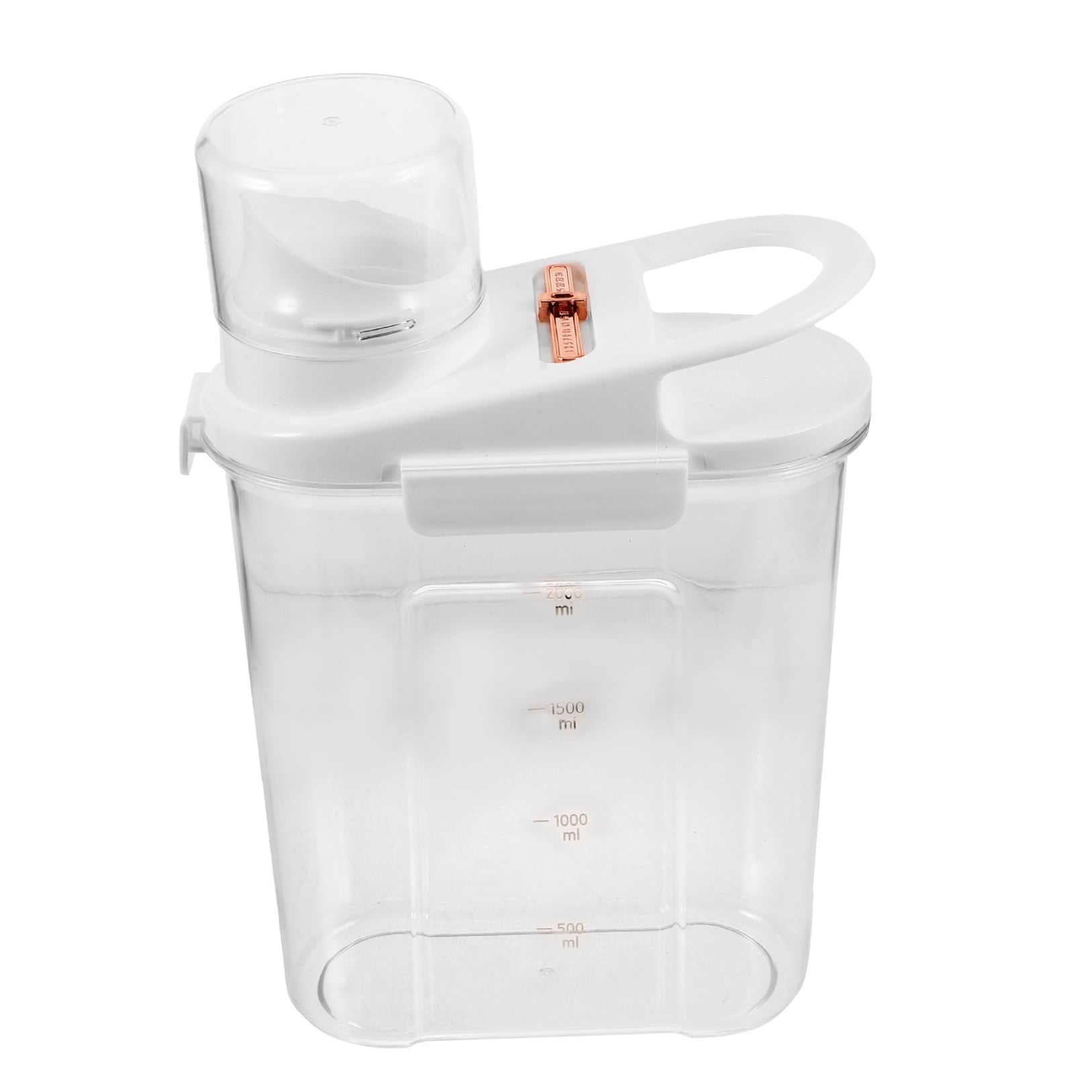 Worgeous Laundry Powder Detergent Container Transparent Laundry Detergent Dispenser Jar - Image 5