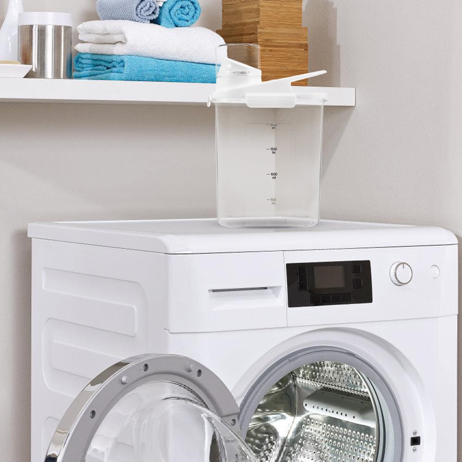 Worgeous Laundry Powder Detergent Container Transparent Laundry Detergent Dispenser Jar - Image 6